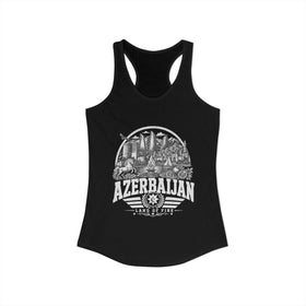 Camiseta sin mangas para mujer "Azerbaiyán Tierra de Fuego"