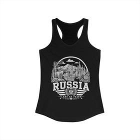 Camiseta sin mangas de mujer "Rusia, Tierra de Zares"