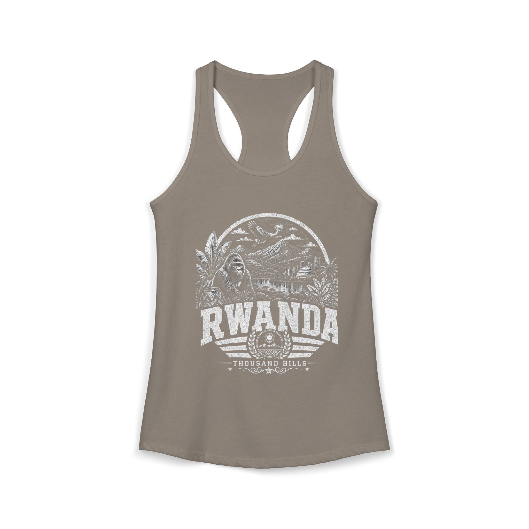 USA vintage landmarks tank top — iconic landmark design | Nameshi Destinations (view 2)