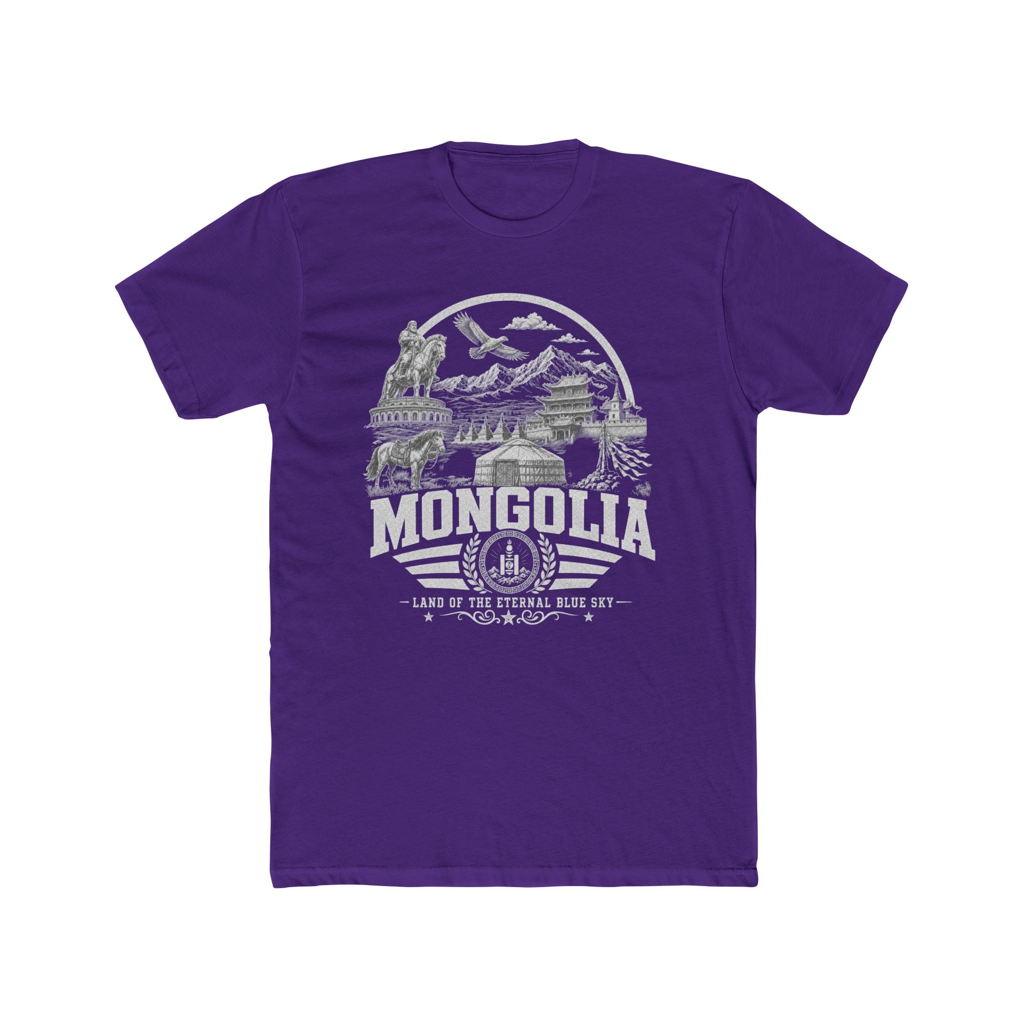 Camiseta Masculina Mongólia Terra do Céu Azul Eterno