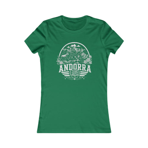 Andorra vintage landmarks women's tee — iconic landmark design | Nameshi Destinations (view 2)