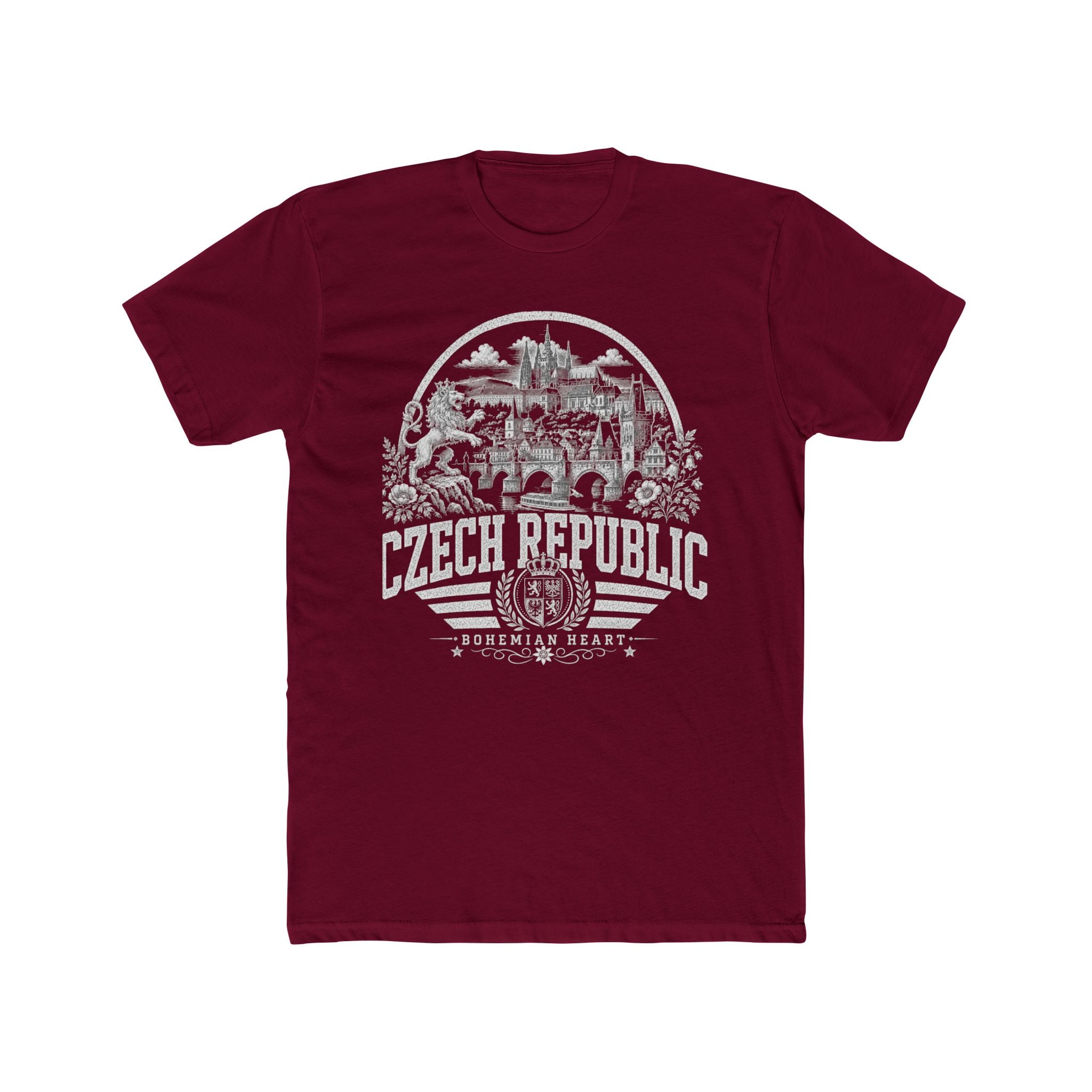 Czech Republic vintage landmarks men's tee — iconic landmark design | Nameshi Destinations (view 14)