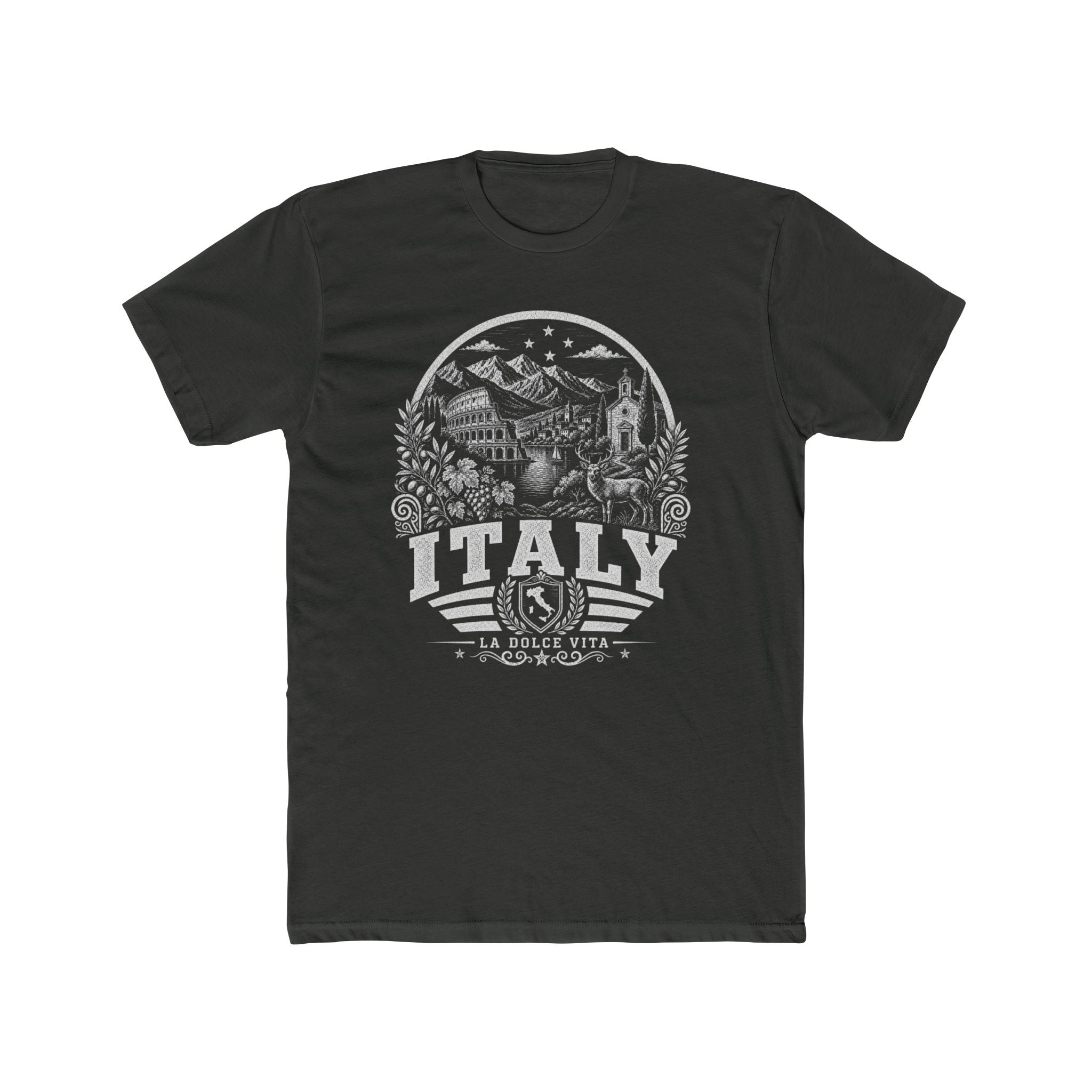Italy vintage landmarks men's tee — iconic landmark design | Nameshi Destinations (view 5)