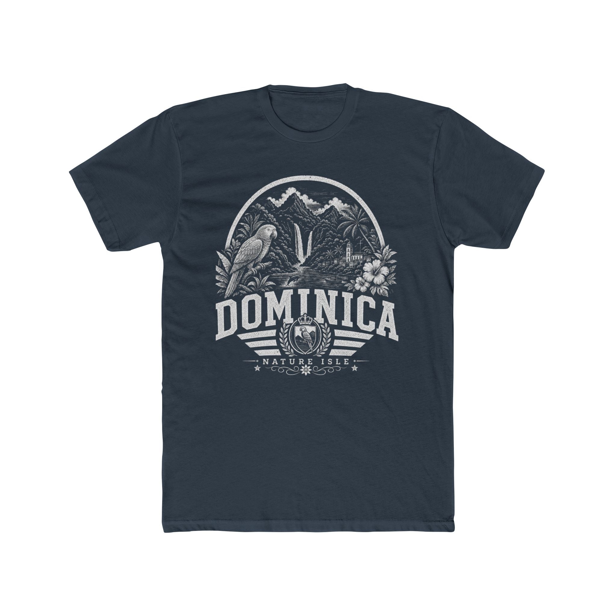 Dominica vintage landmarks men's tee — iconic landmark design | Nameshi Destinations (view 8)