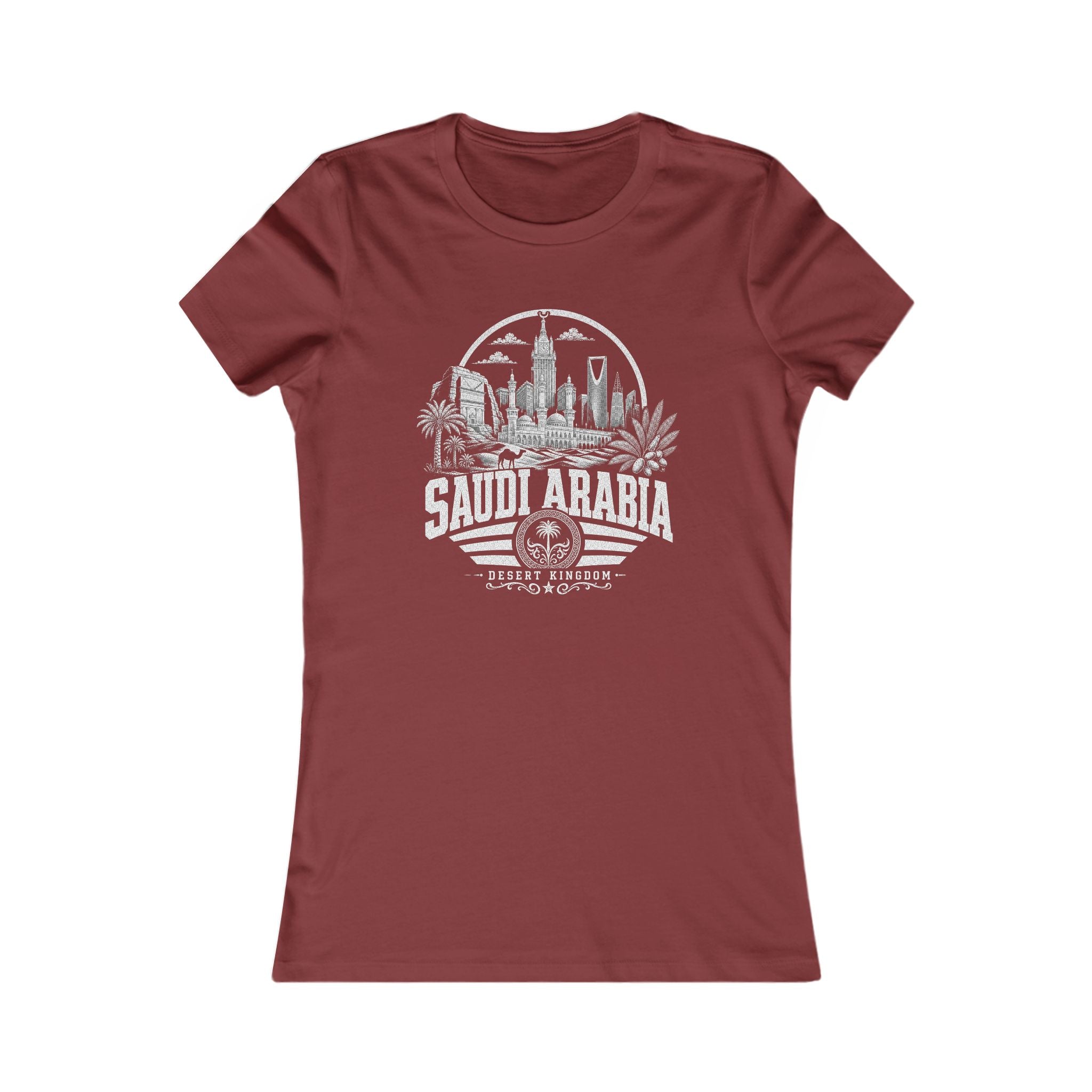 Camiseta feminina Reino do Deserto da Arábia Saudita