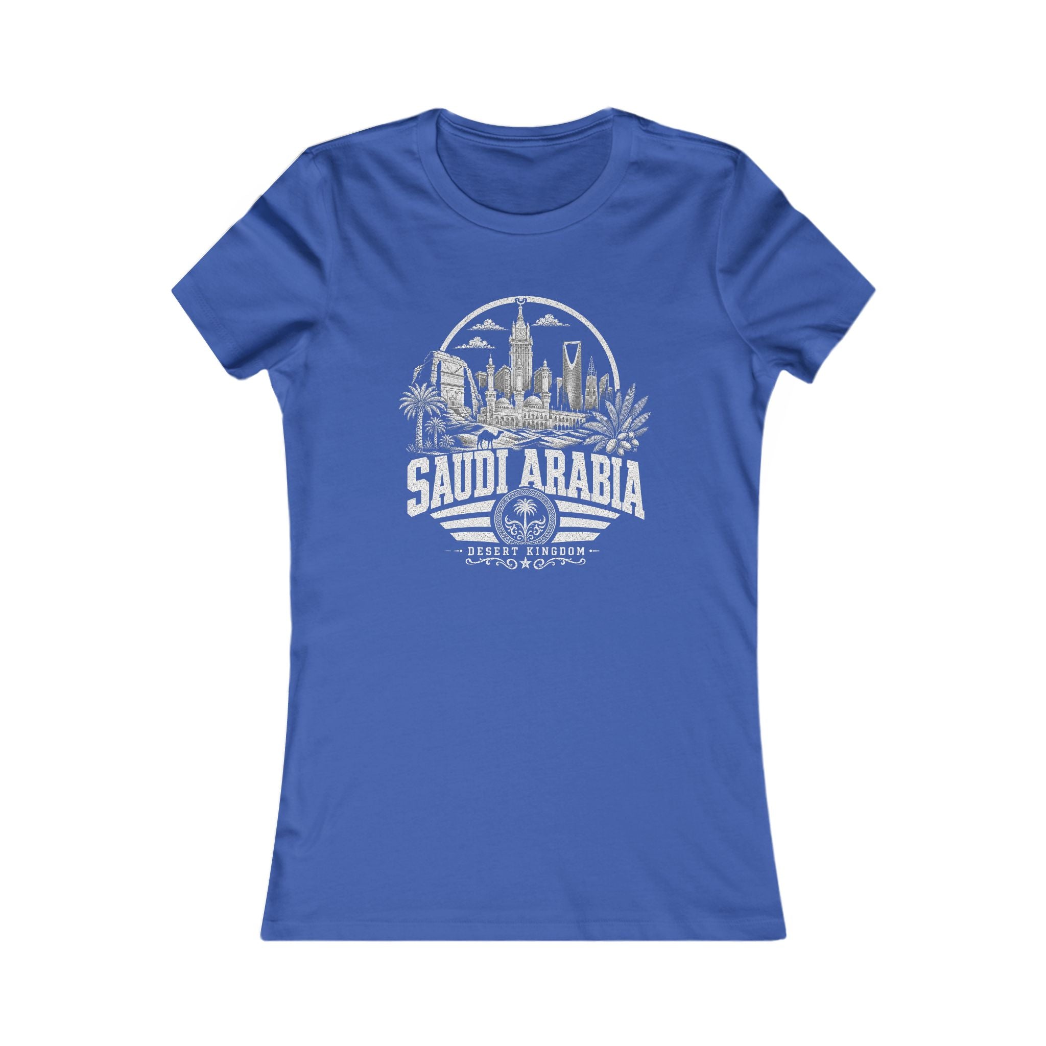 Camiseta feminina Reino do Deserto da Arábia Saudita