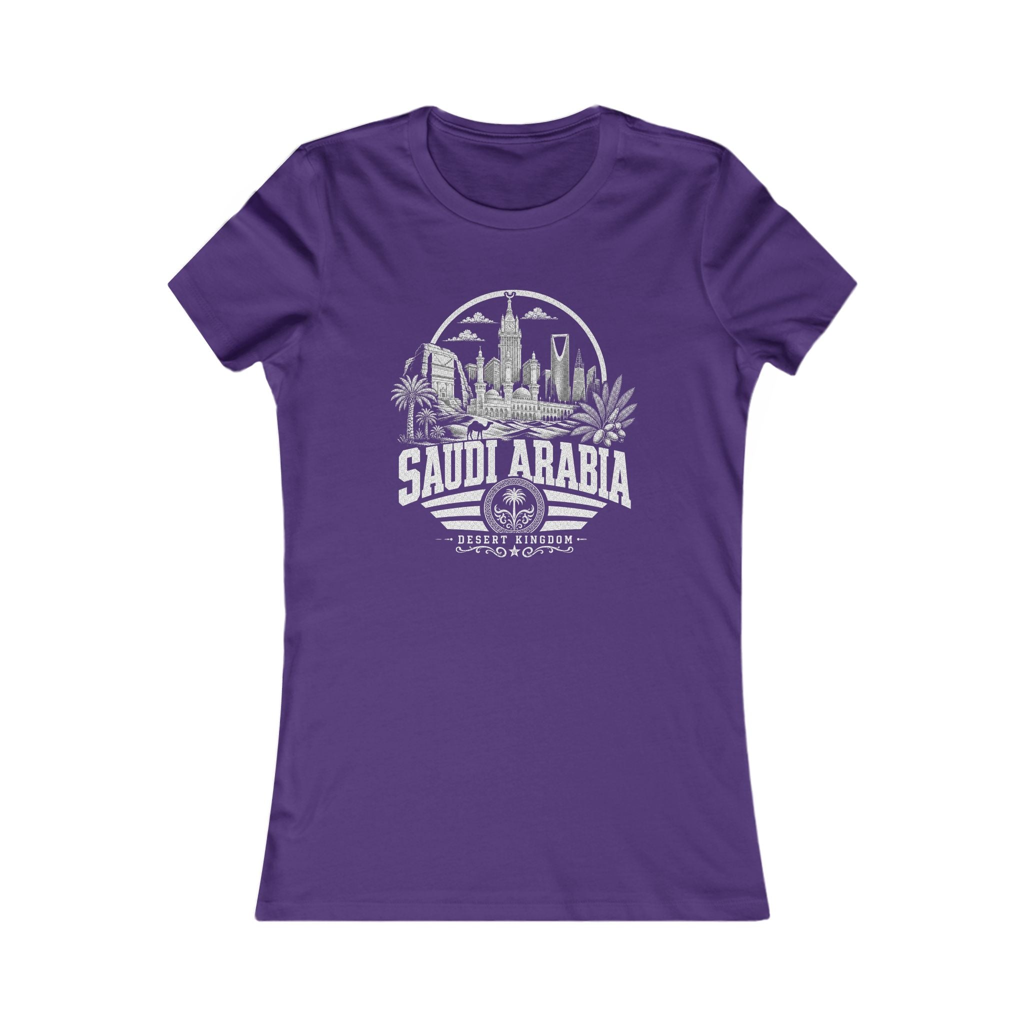 Camiseta feminina Reino do Deserto da Arábia Saudita
