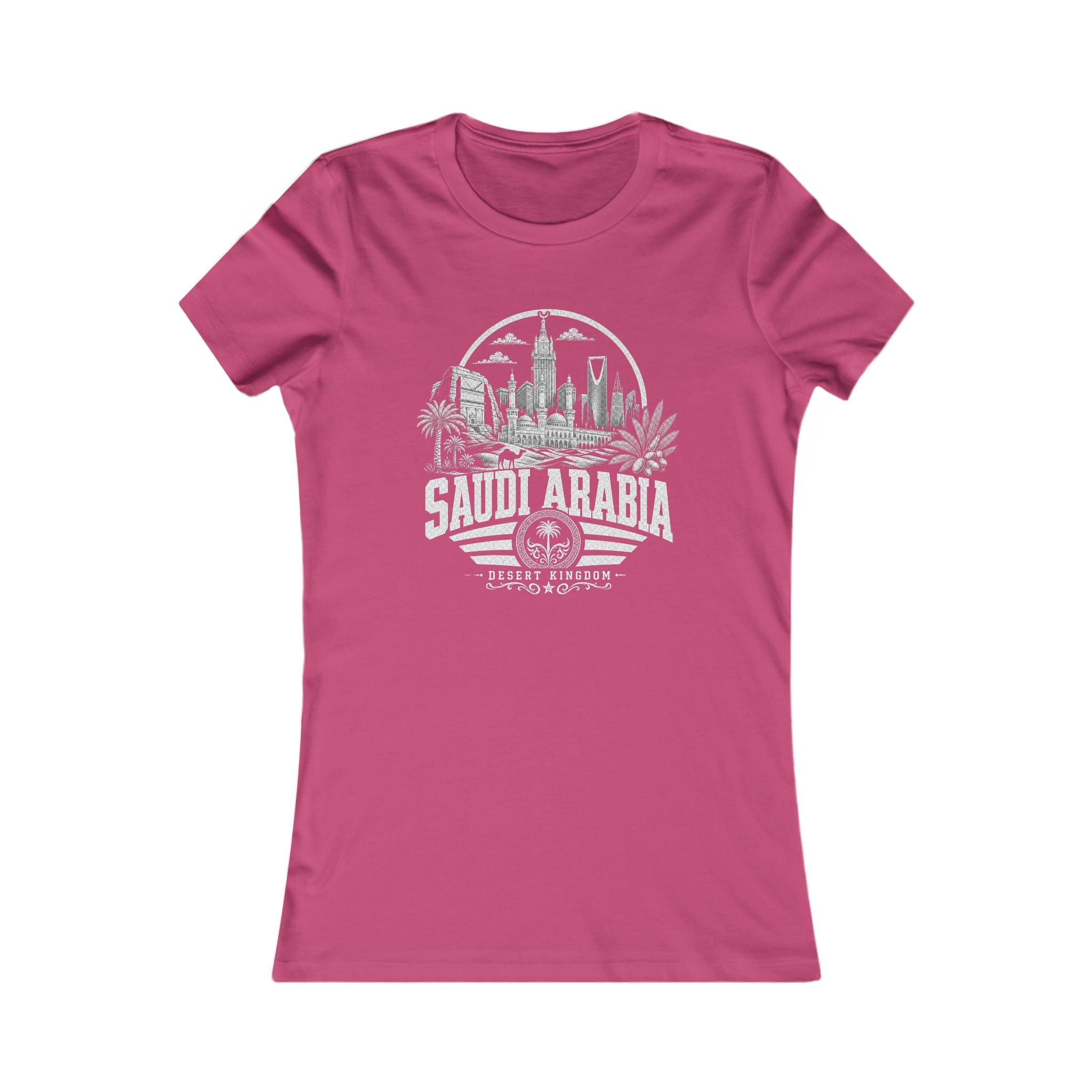 Camiseta feminina Reino do Deserto da Arábia Saudita
