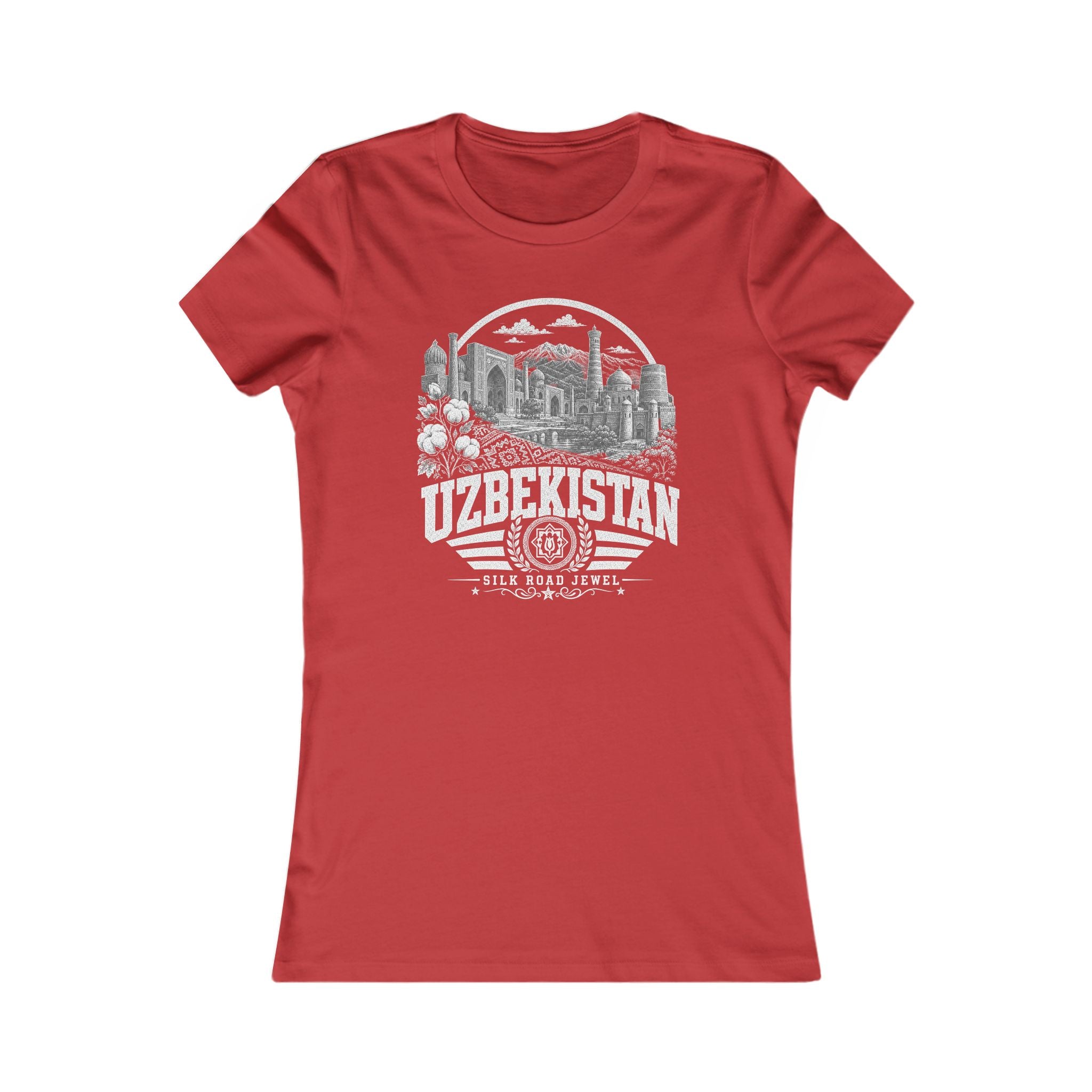 Camiseta Feminina Uzbequistão