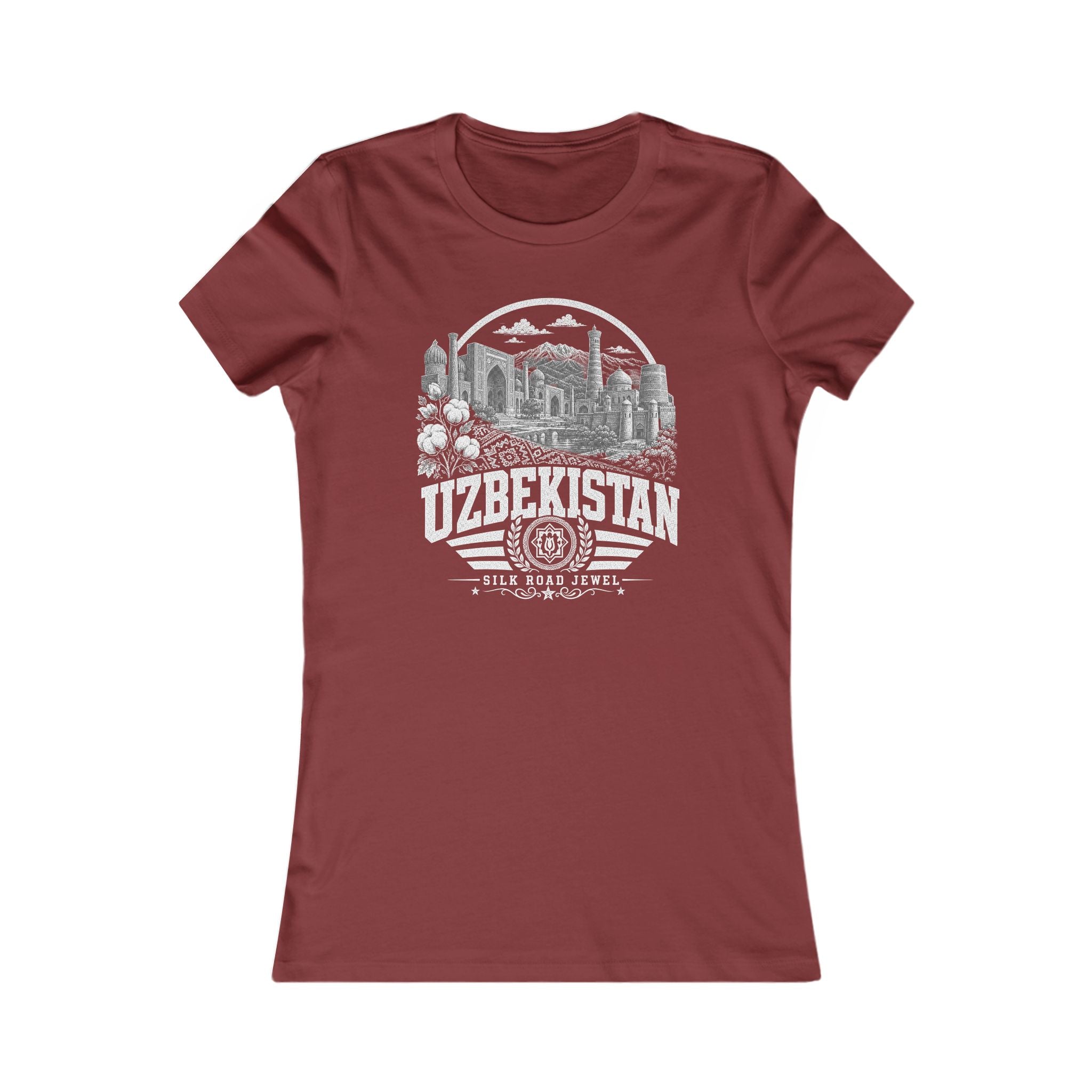 Camiseta Feminina Uzbequistão