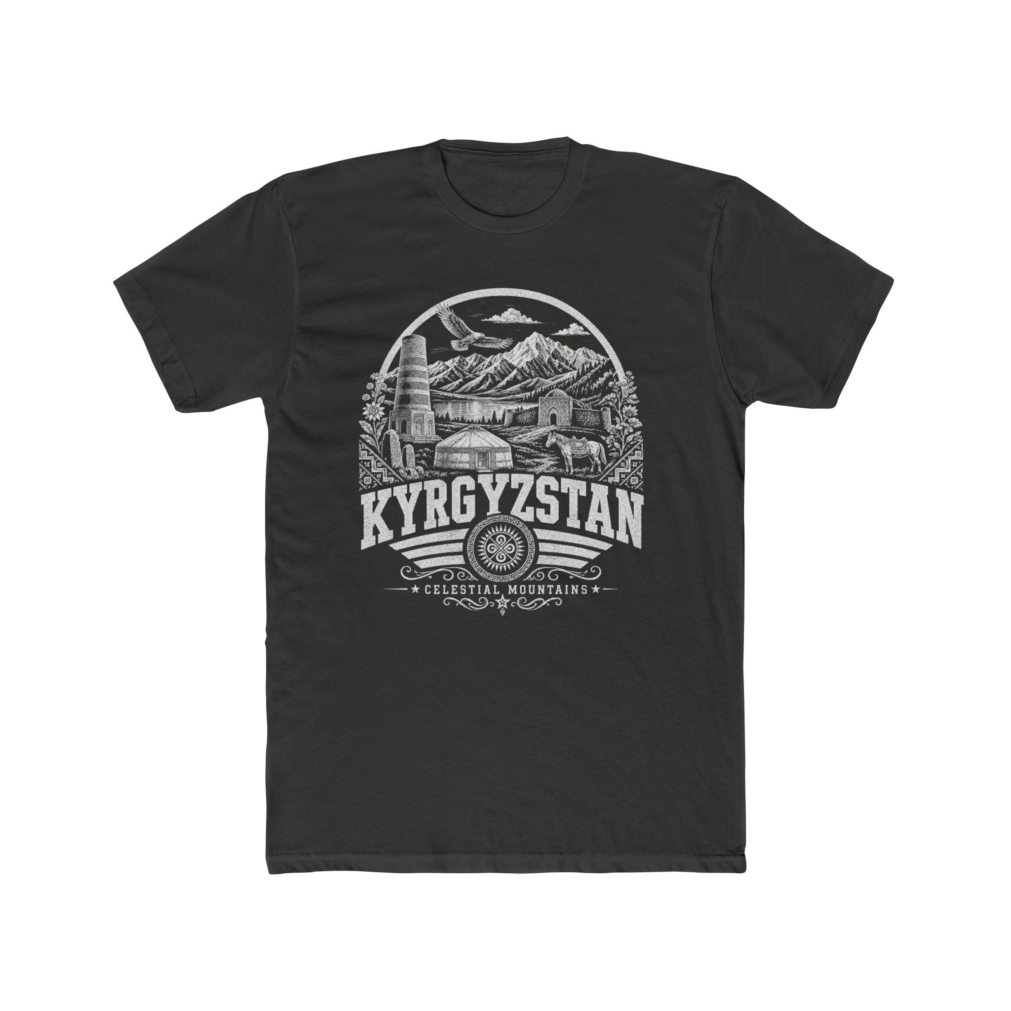 Camiseta Masculina Montanhas Celestiais do Quirguistão