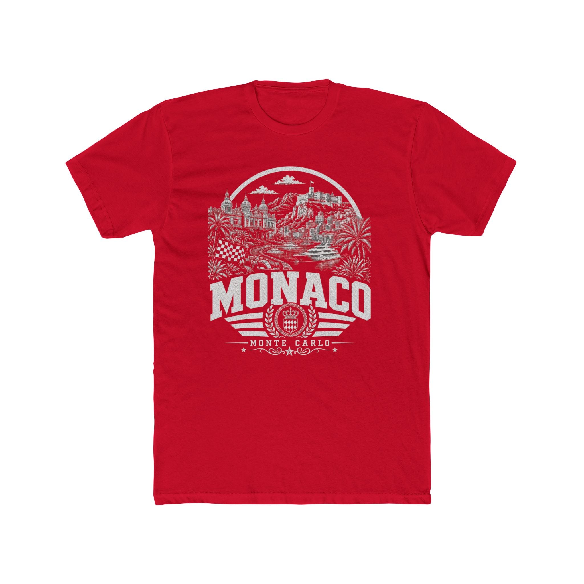 Monaco vintage landmarks men's tee — iconic landmark design | Nameshi Destinations (view 15)