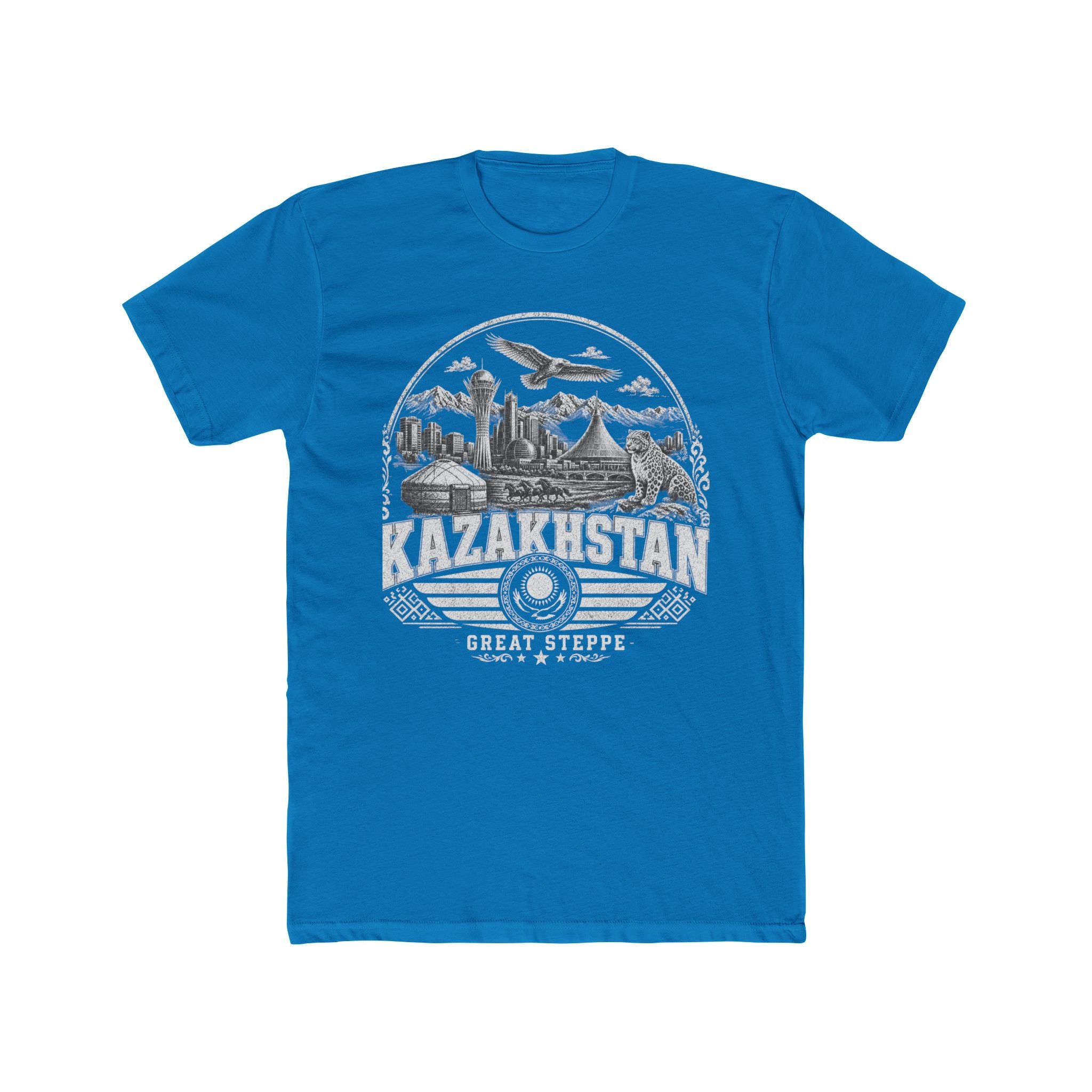 Kazakhstan vintage landmarks men's tee — iconic landmark design | Nameshi Destinations (view 9)