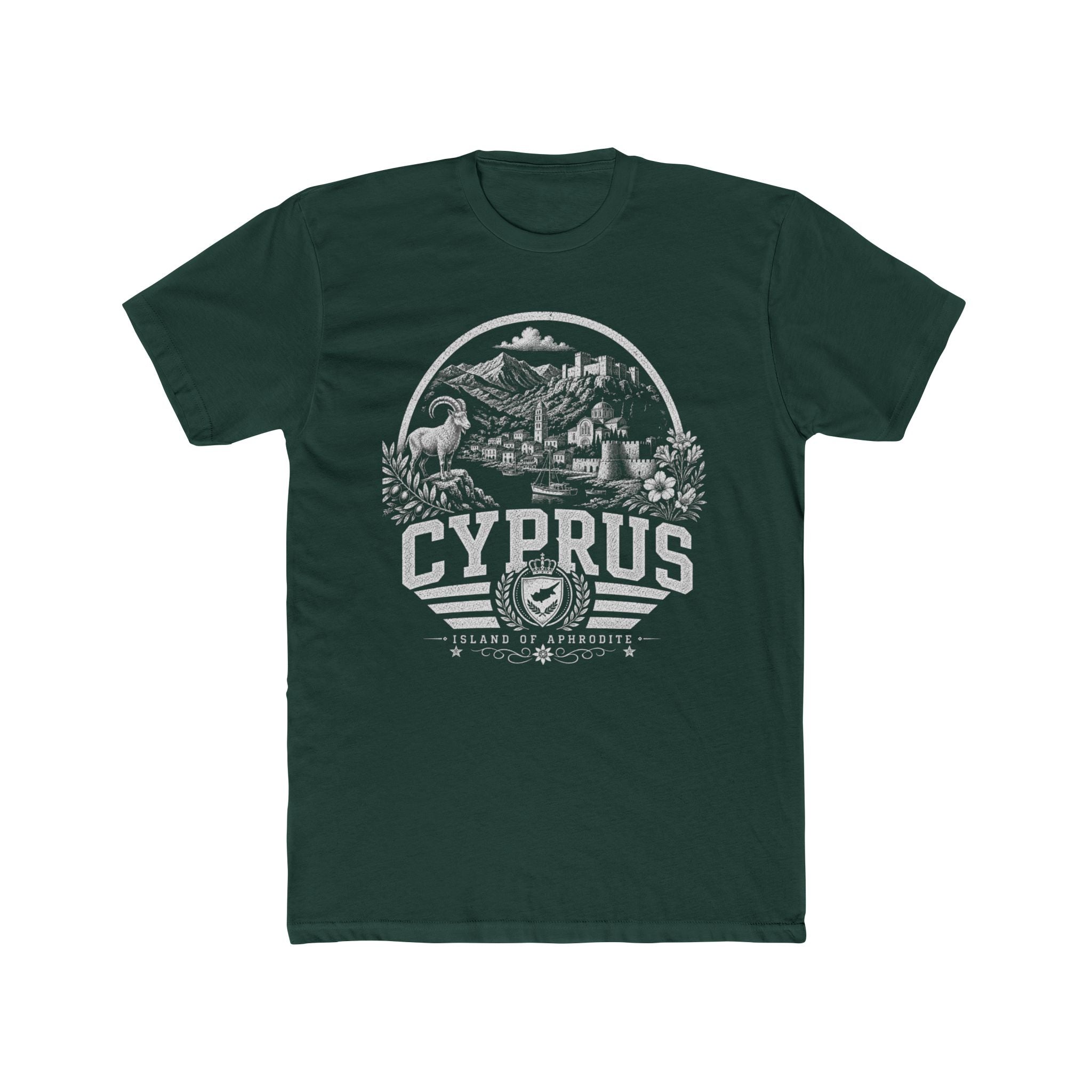 Cyprus vintage landmarks men's tee — iconic landmark design | Nameshi Destinations (view 7)