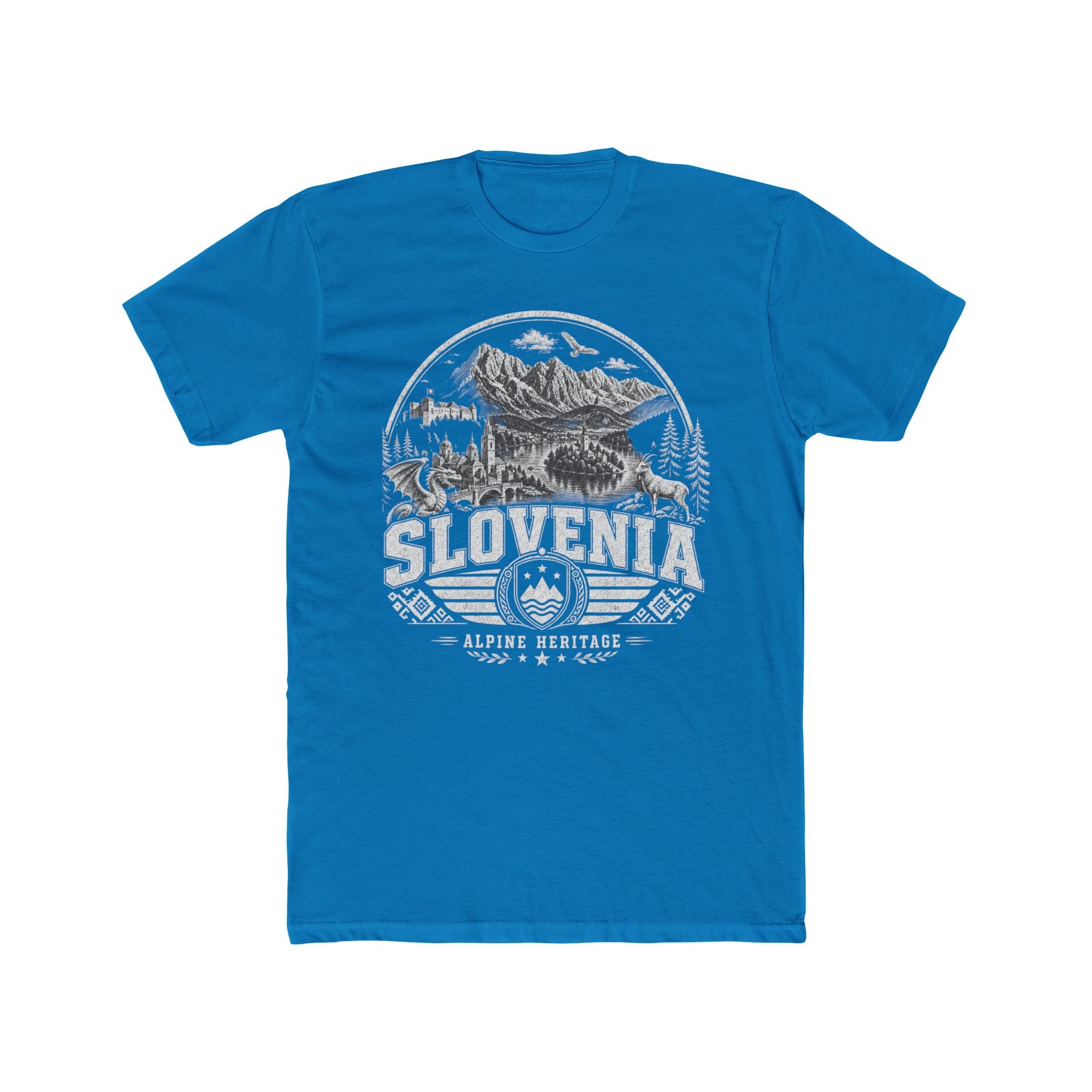 Slovenia vintage landmarks men's tee — iconic landmark design | Nameshi Destinations (view 9)