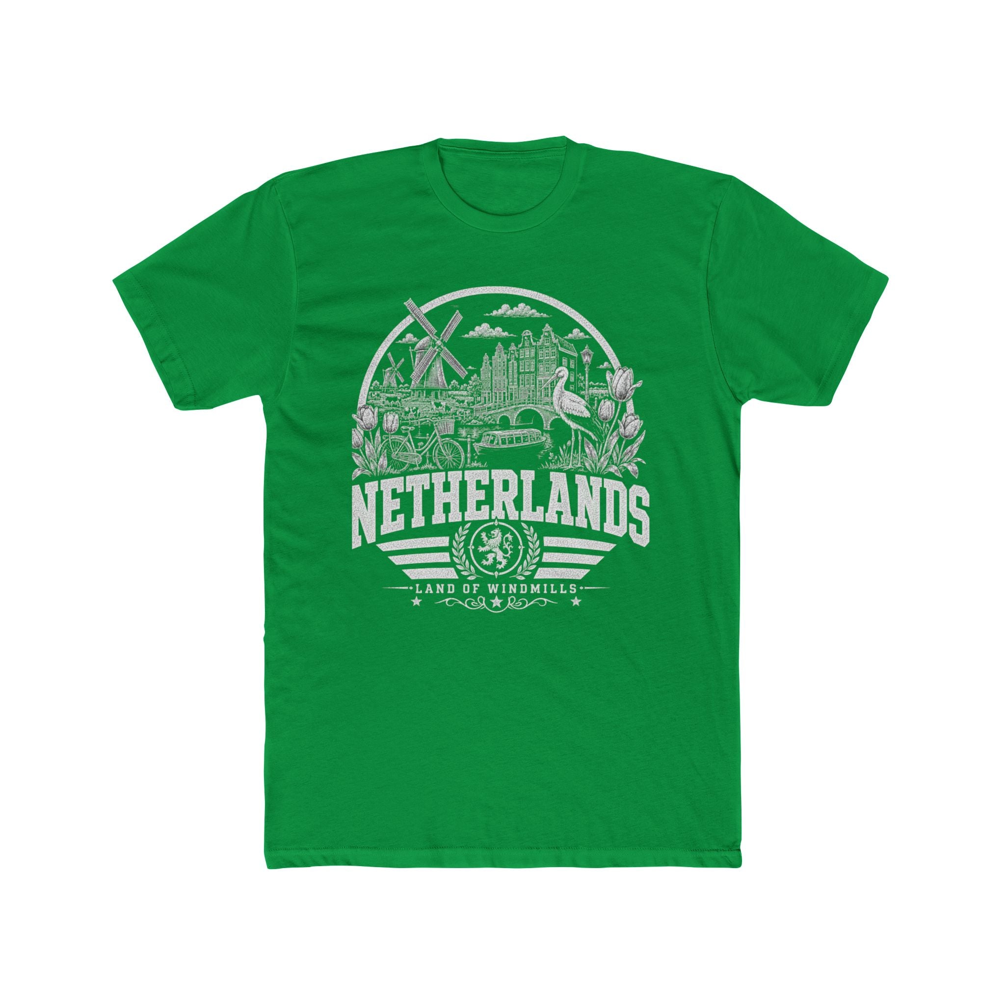 Netherlands vintage landmarks men's tee — iconic landmark design | Nameshi Destinations (view 6)