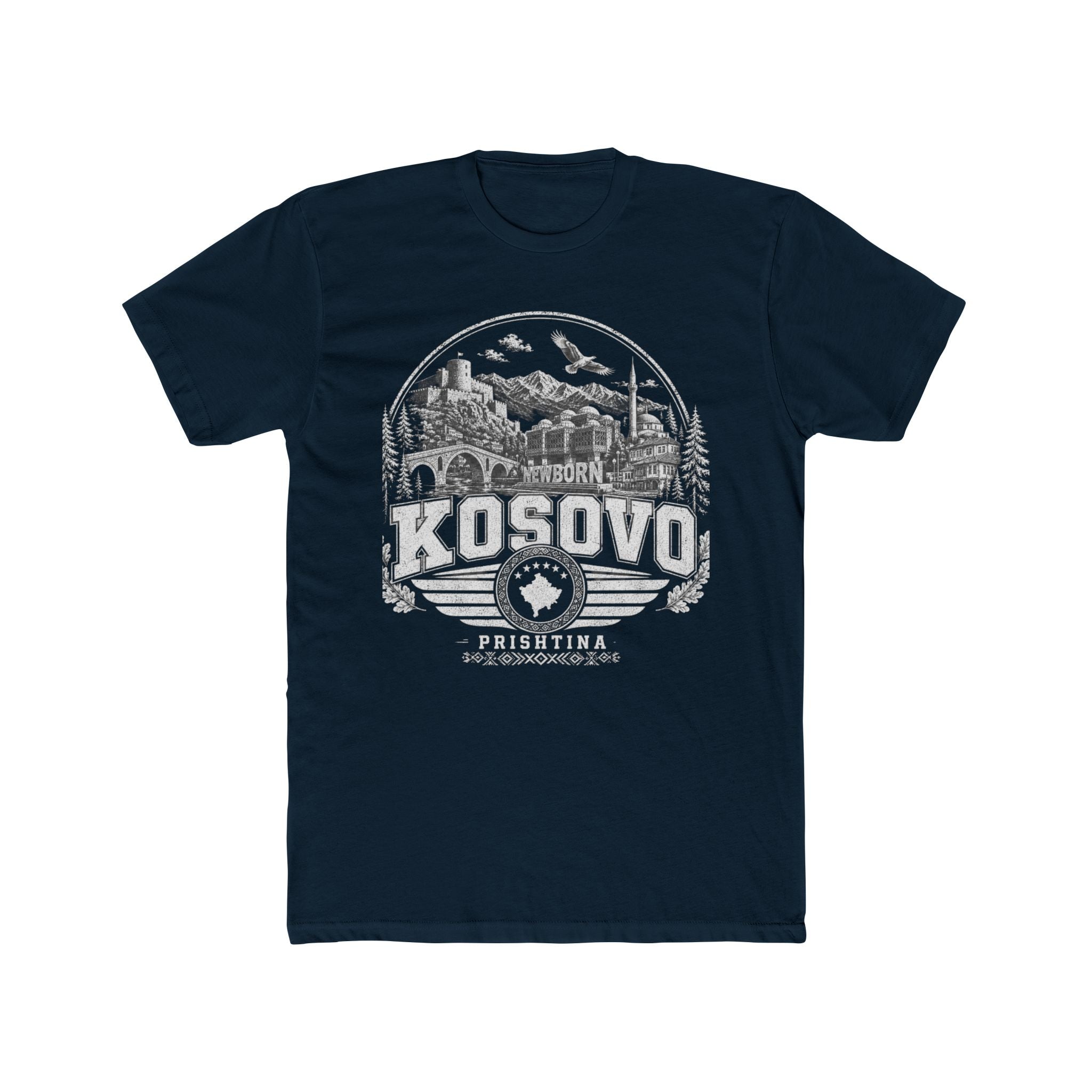 Kosovo vintage landmarks men's tee — iconic landmark design | Nameshi Destinations (view 12)