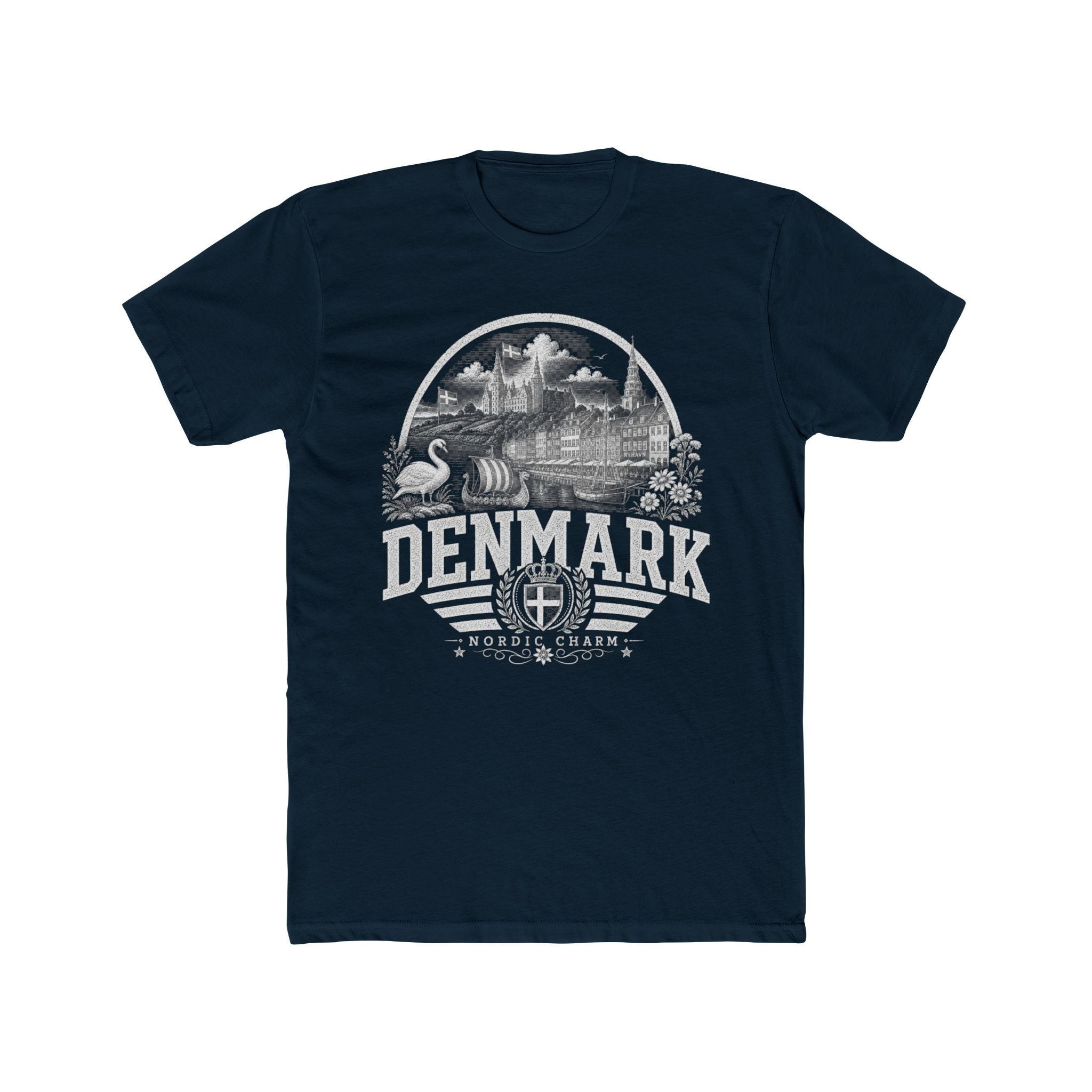 Denmark vintage landmarks men's tee — iconic landmark design | Nameshi Destinations (view 12)
