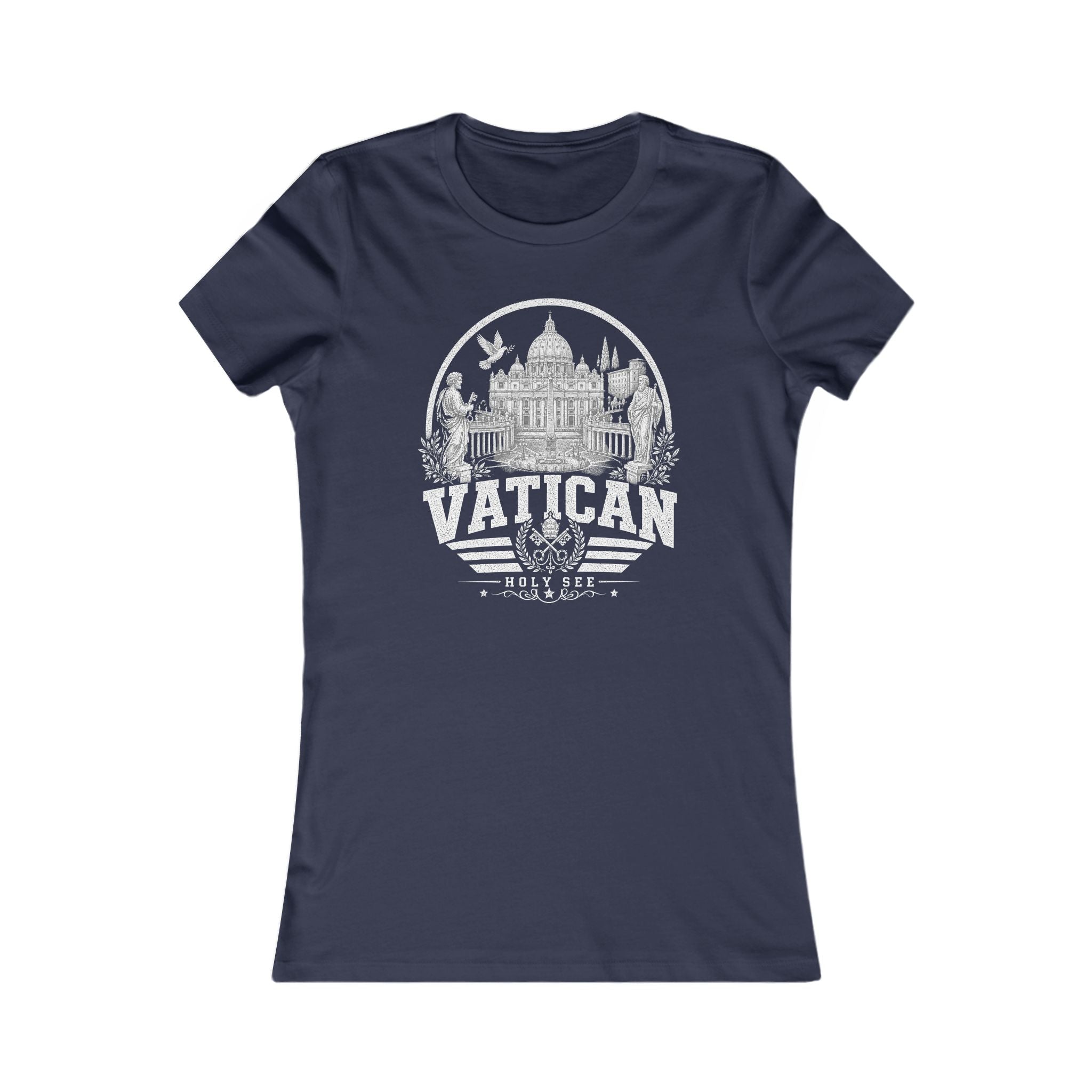 Vatican vintage landmarks women's tee — iconic landmark design | Nameshi Destinations (view 5)