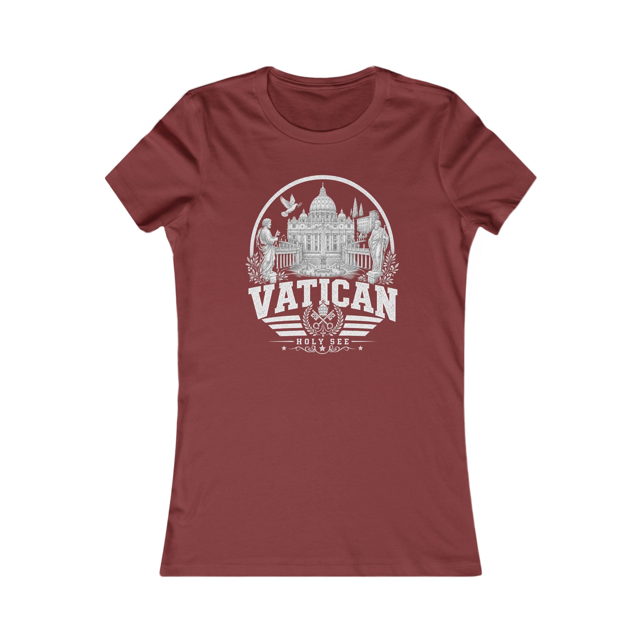 Vatican vintage landmarks women's tee — iconic landmark design | Nameshi Destinations (view 15)