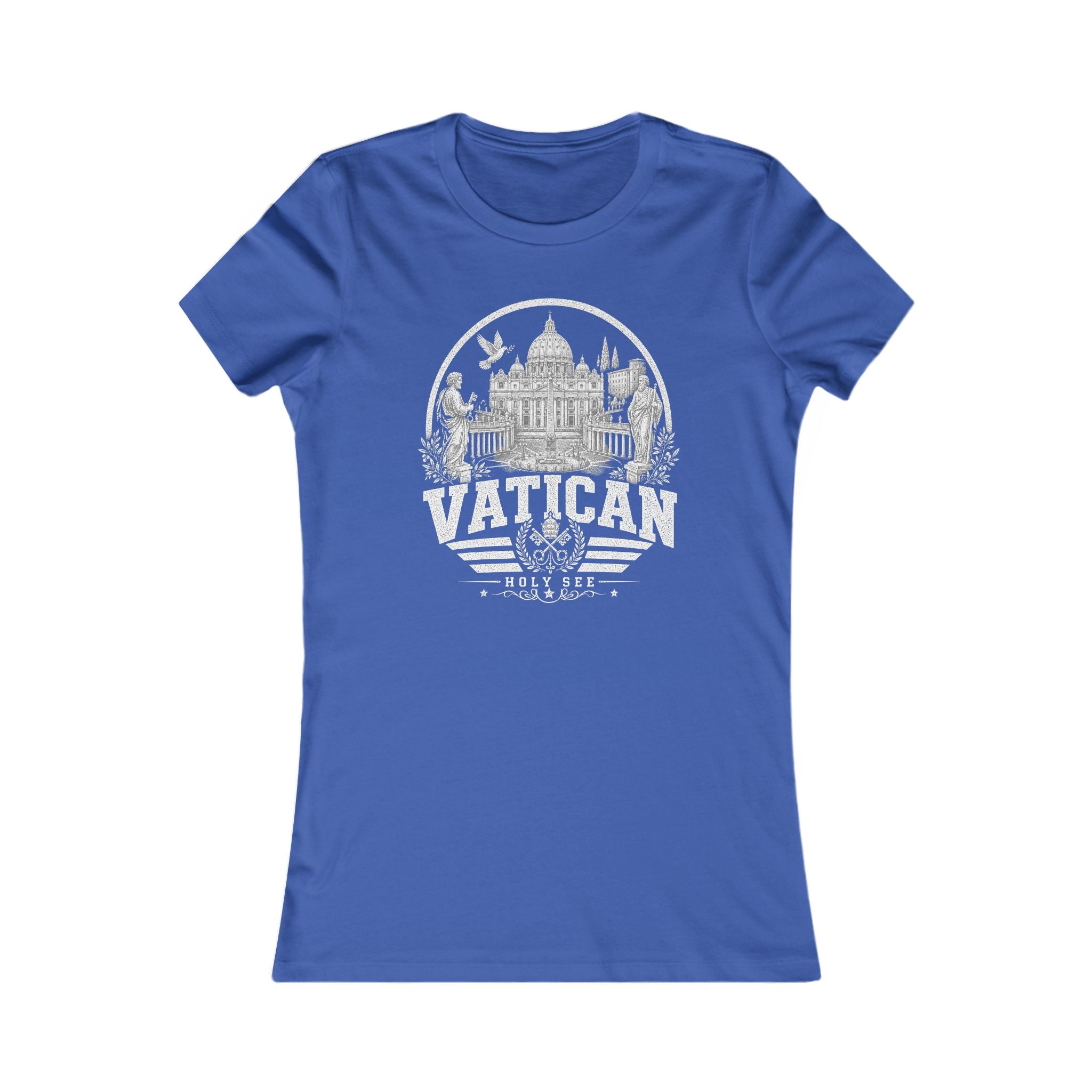 Vatican vintage landmarks women's tee — iconic landmark design | Nameshi Destinations (view 3)