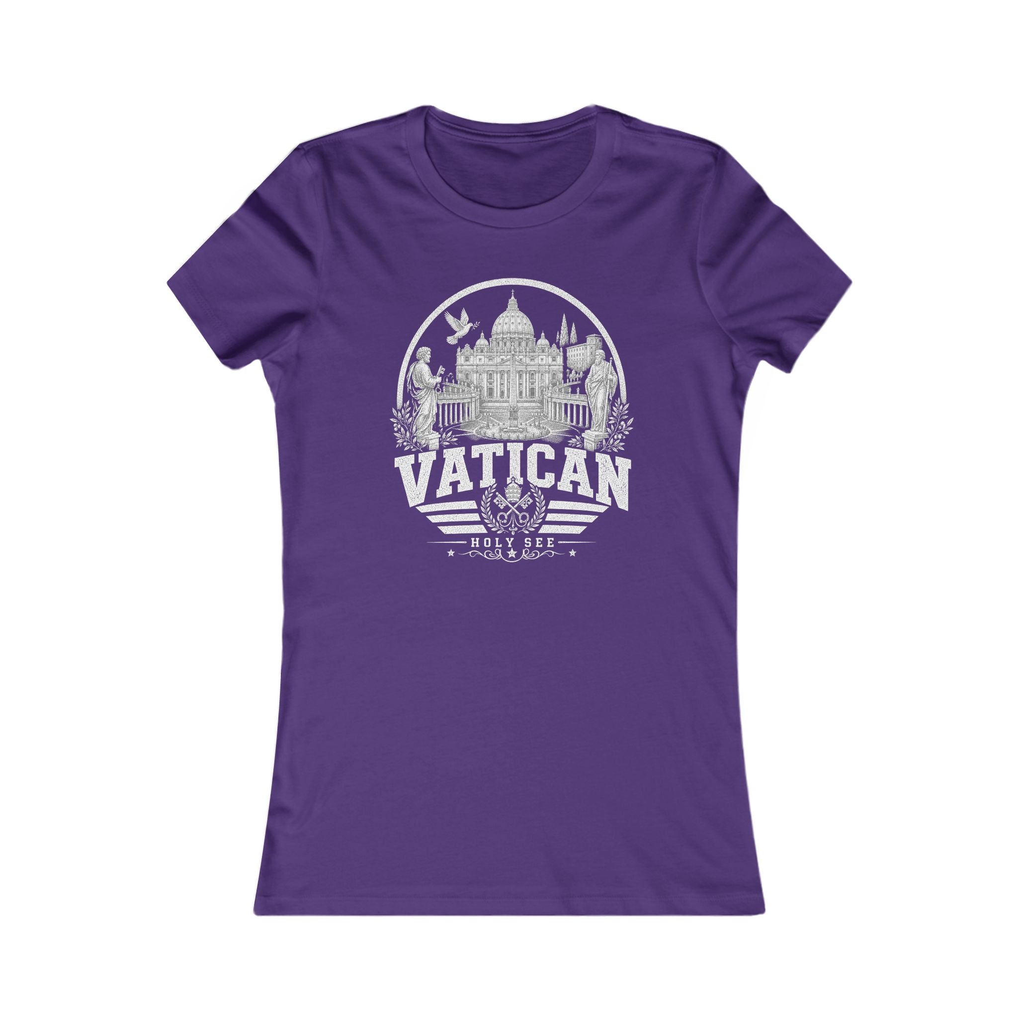 Vatican vintage landmarks women's tee — iconic landmark design | Nameshi Destinations (view 6)