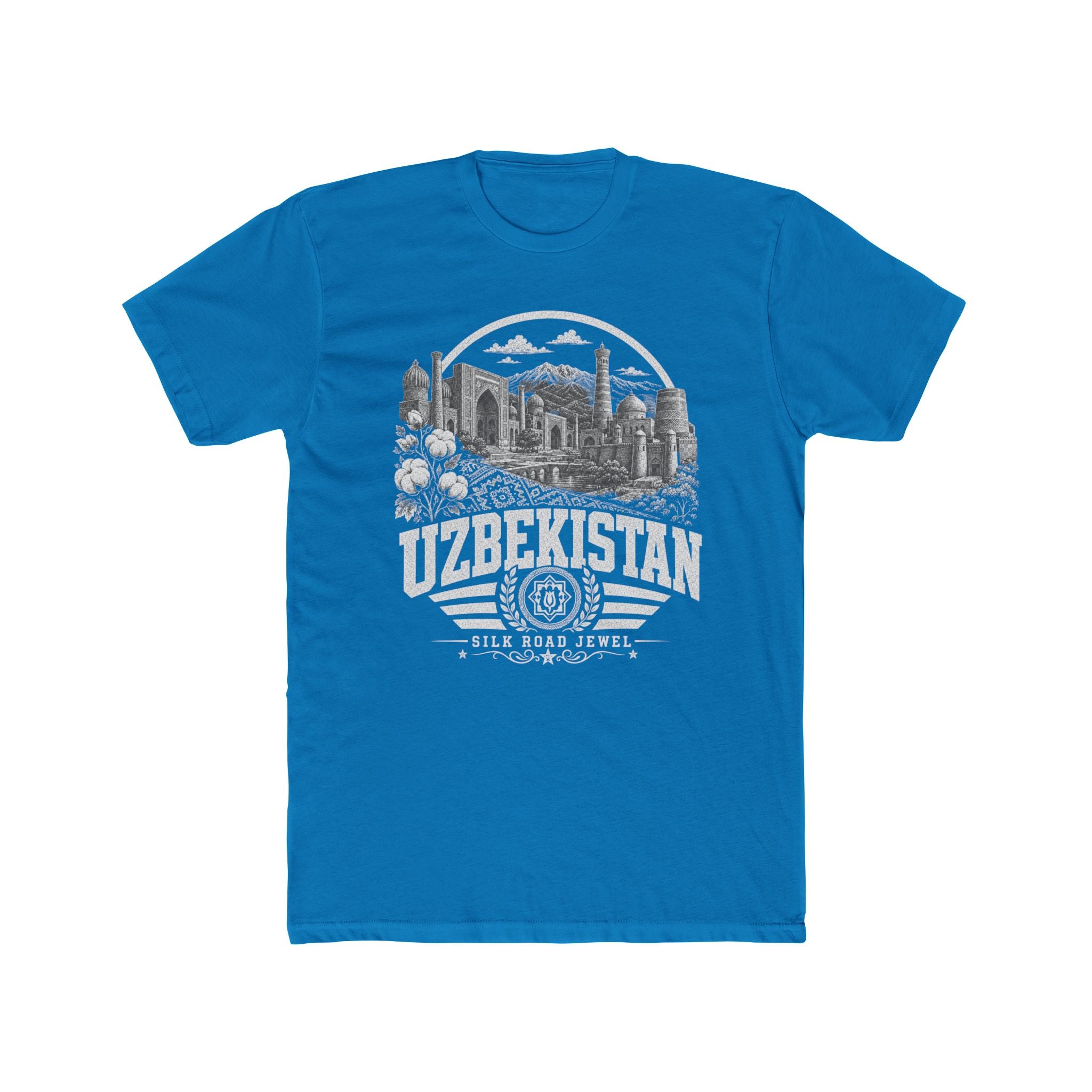 Camiseta Masculina Joia da Rota da Seda do Uzbequistão