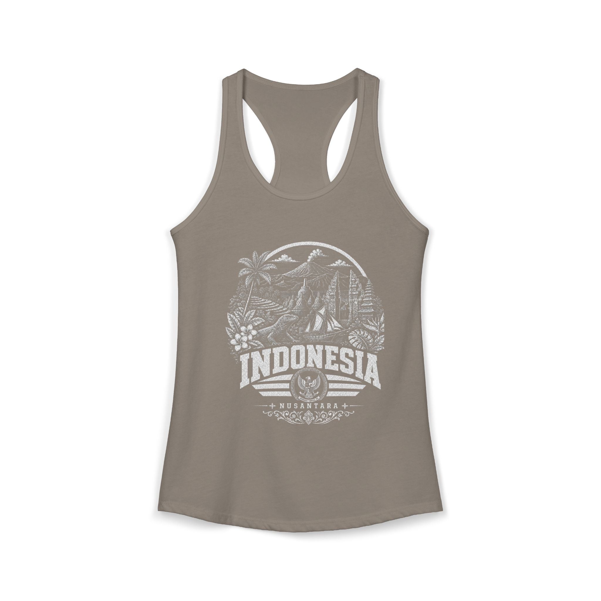 USA vintage landmarks tank top — iconic landmark design | Nameshi Destinations (view 2)