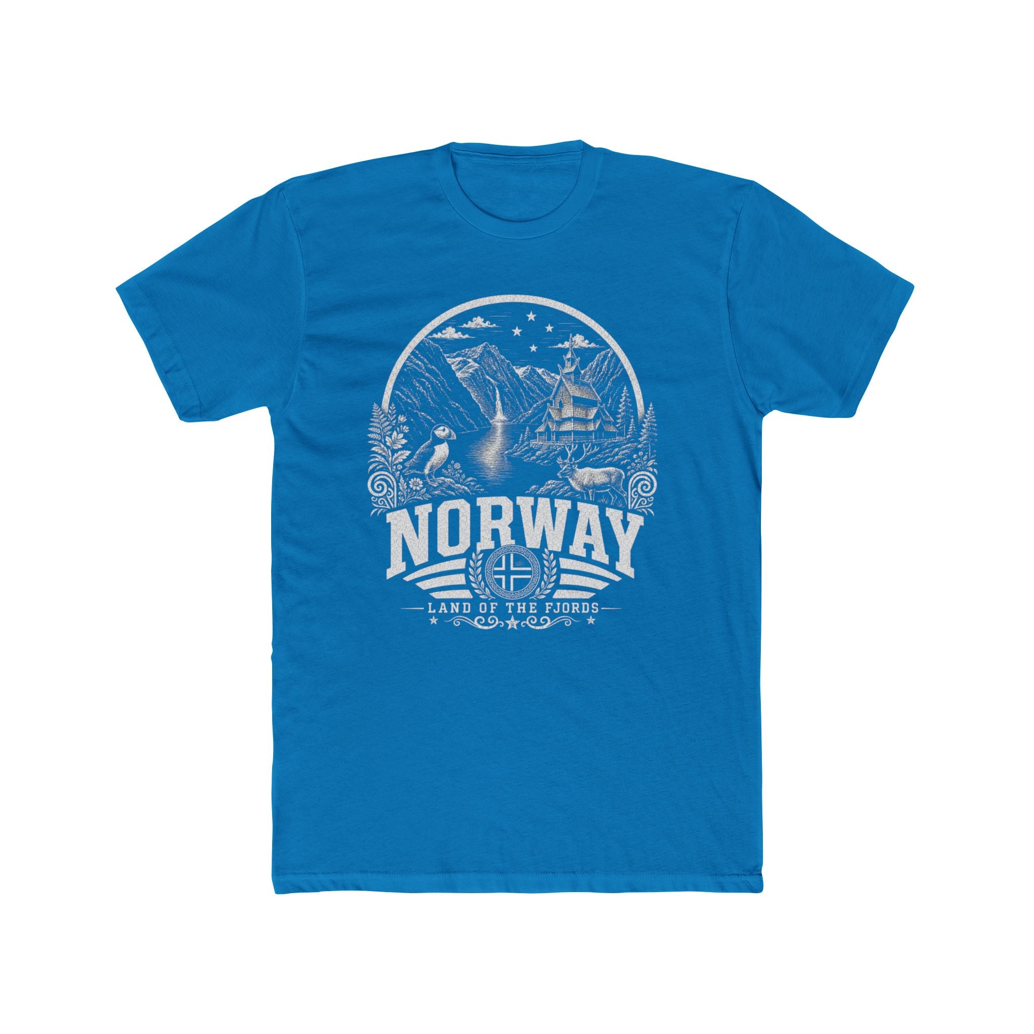 Norway vintage landmarks men's tee — iconic landmark design | Nameshi Destinations (view 9)