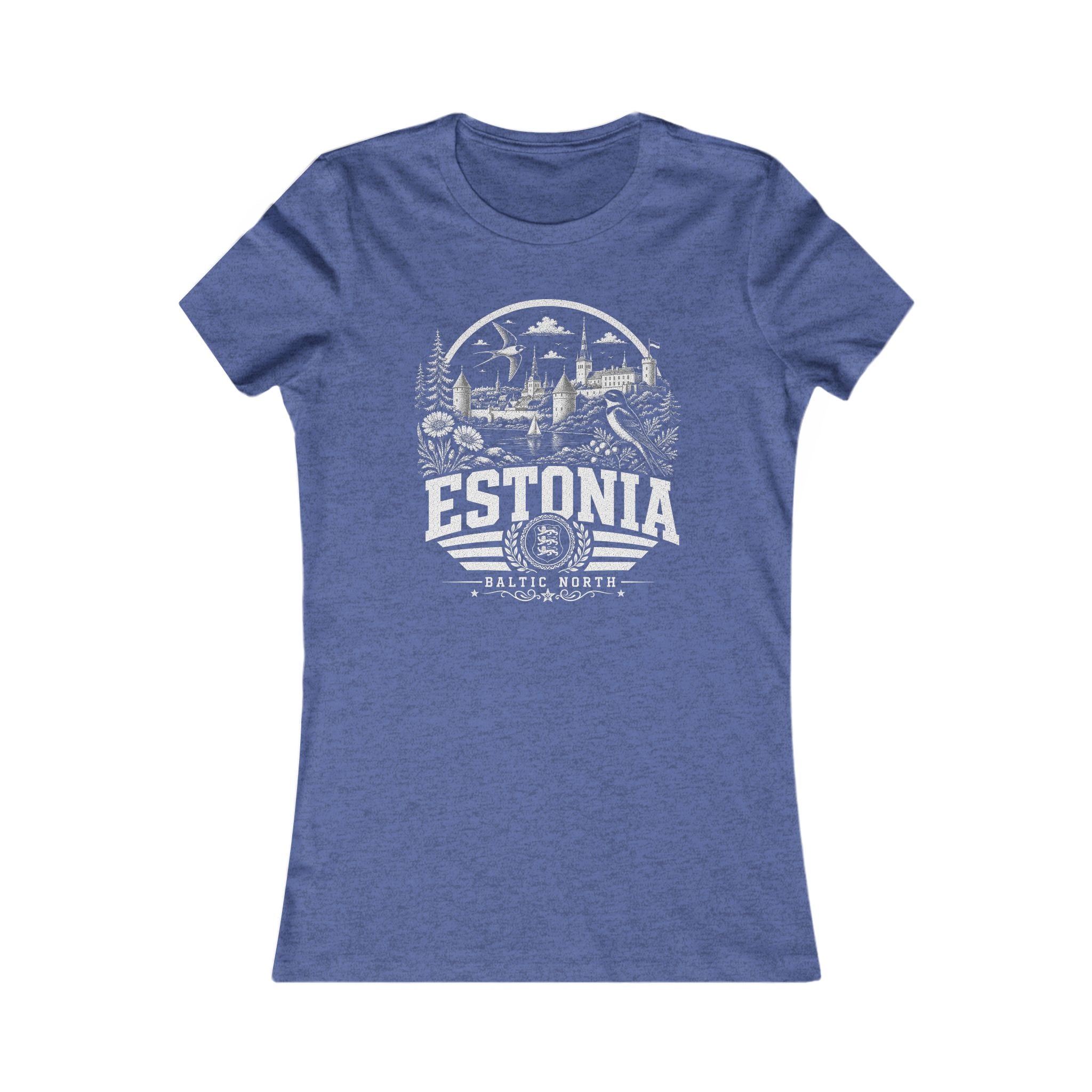 Estonia vintage landmarks women's tee — iconic landmark design | Nameshi Destinations (view 13)