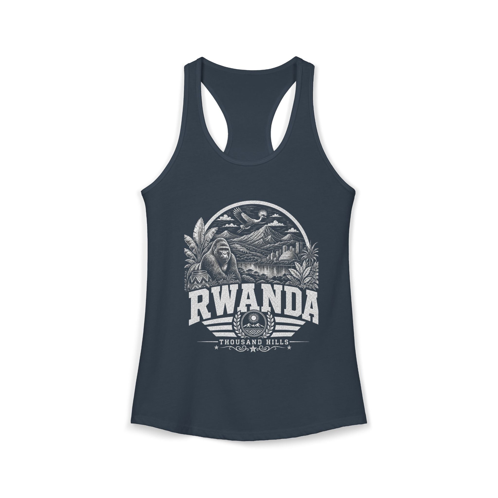 USA vintage landmarks tank top — iconic landmark design | Nameshi Destinations (view 5)