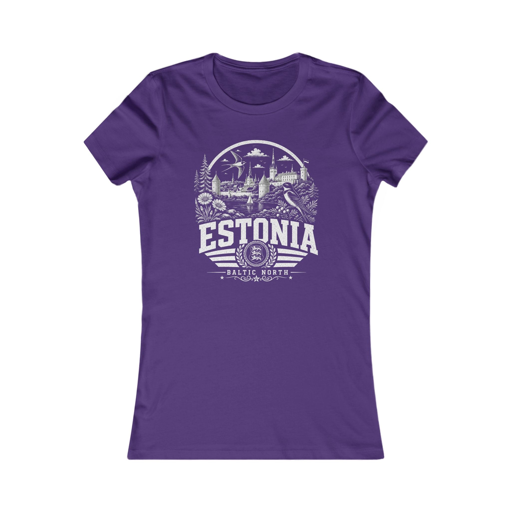 Estonia vintage landmarks women's tee — iconic landmark design | Nameshi Destinations (view 6)
