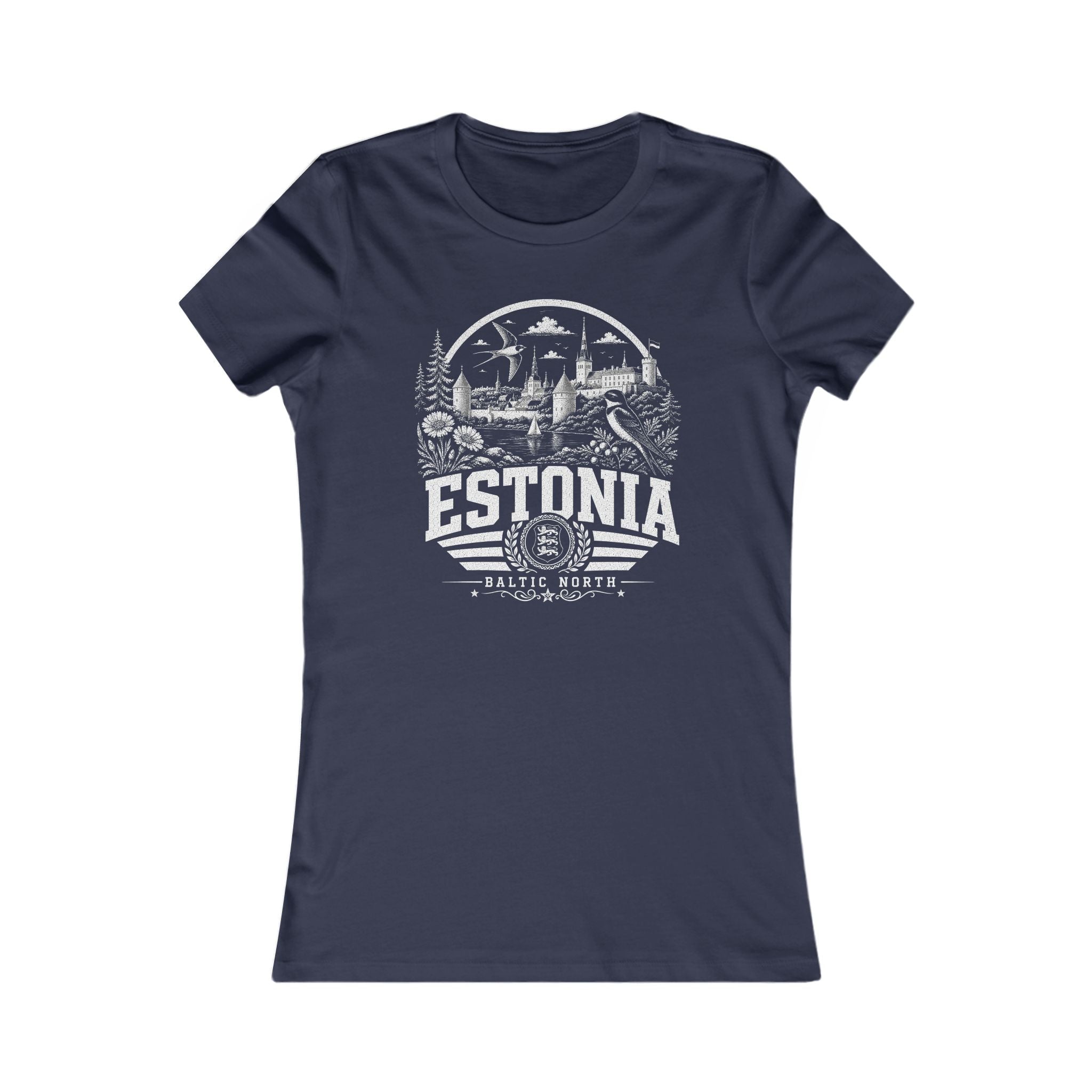 Estonia vintage landmarks women's tee — iconic landmark design | Nameshi Destinations (view 5)