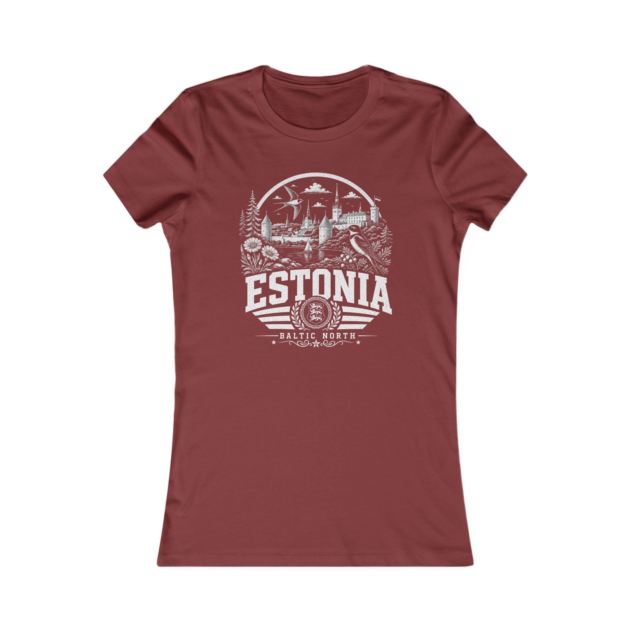 Estonia vintage landmarks women's tee — iconic landmark design | Nameshi Destinations (view 15)