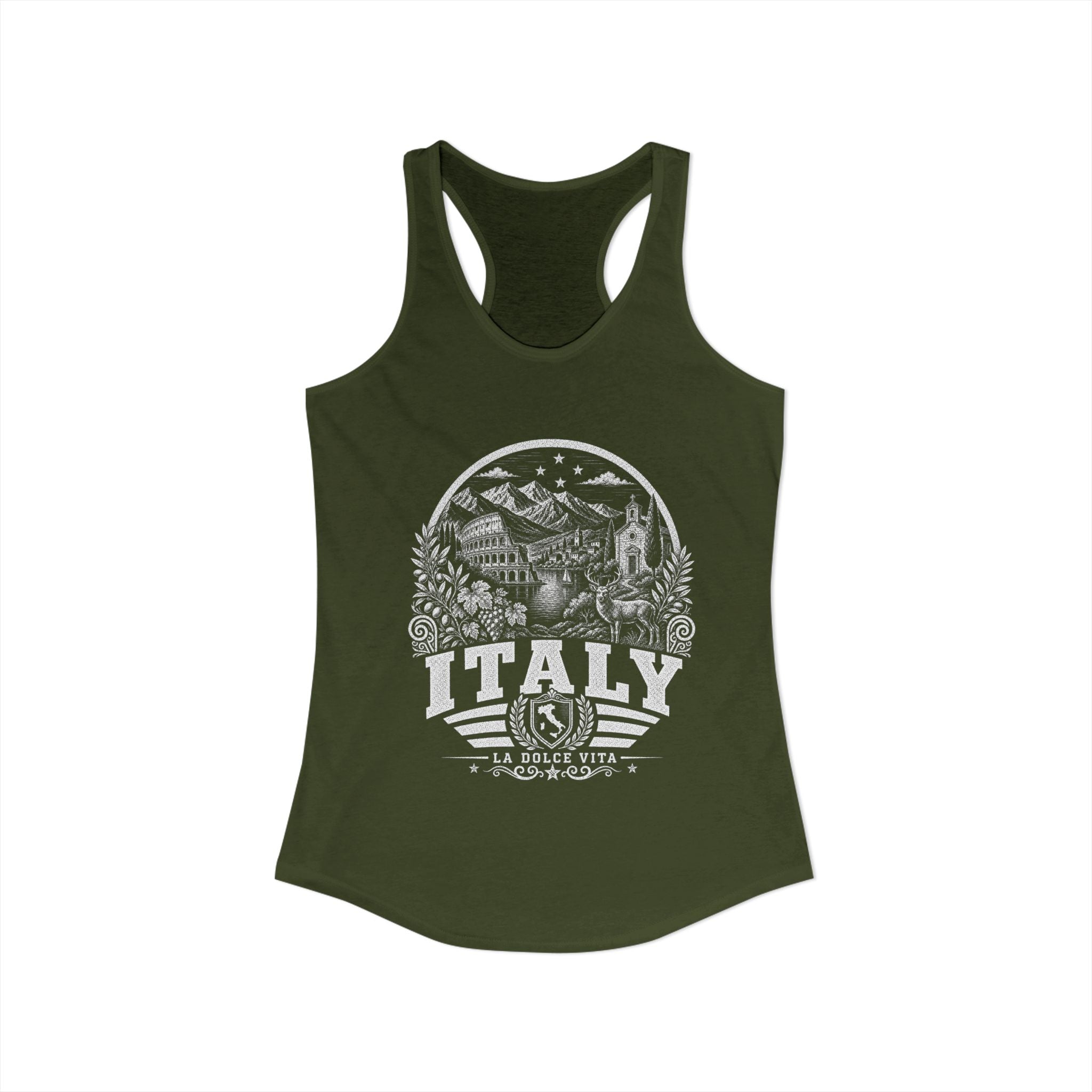 Italy vintage landmarks tank top — iconic landmark design | Nameshi Destinations (view 29)
