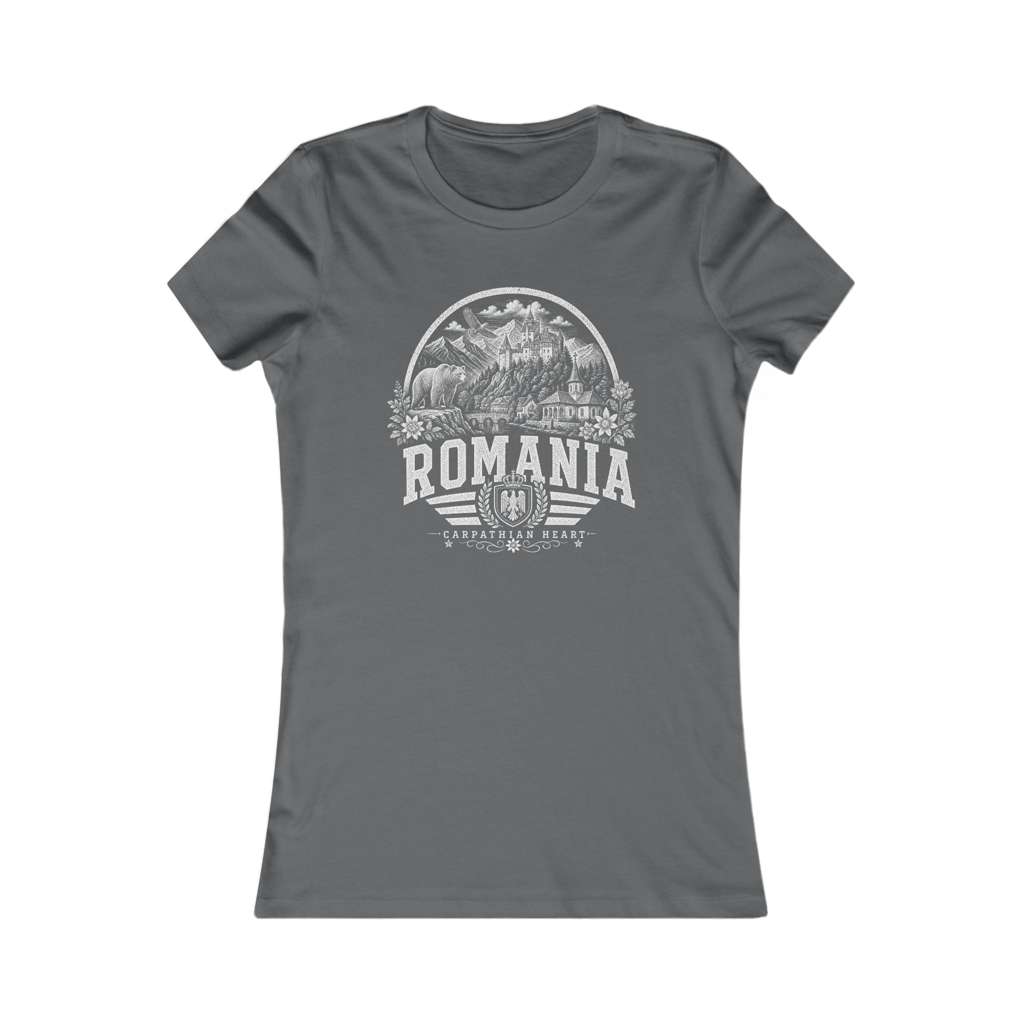 Romania vintage landmarks women's tee — iconic landmark design | Nameshi Destinations (view 11)