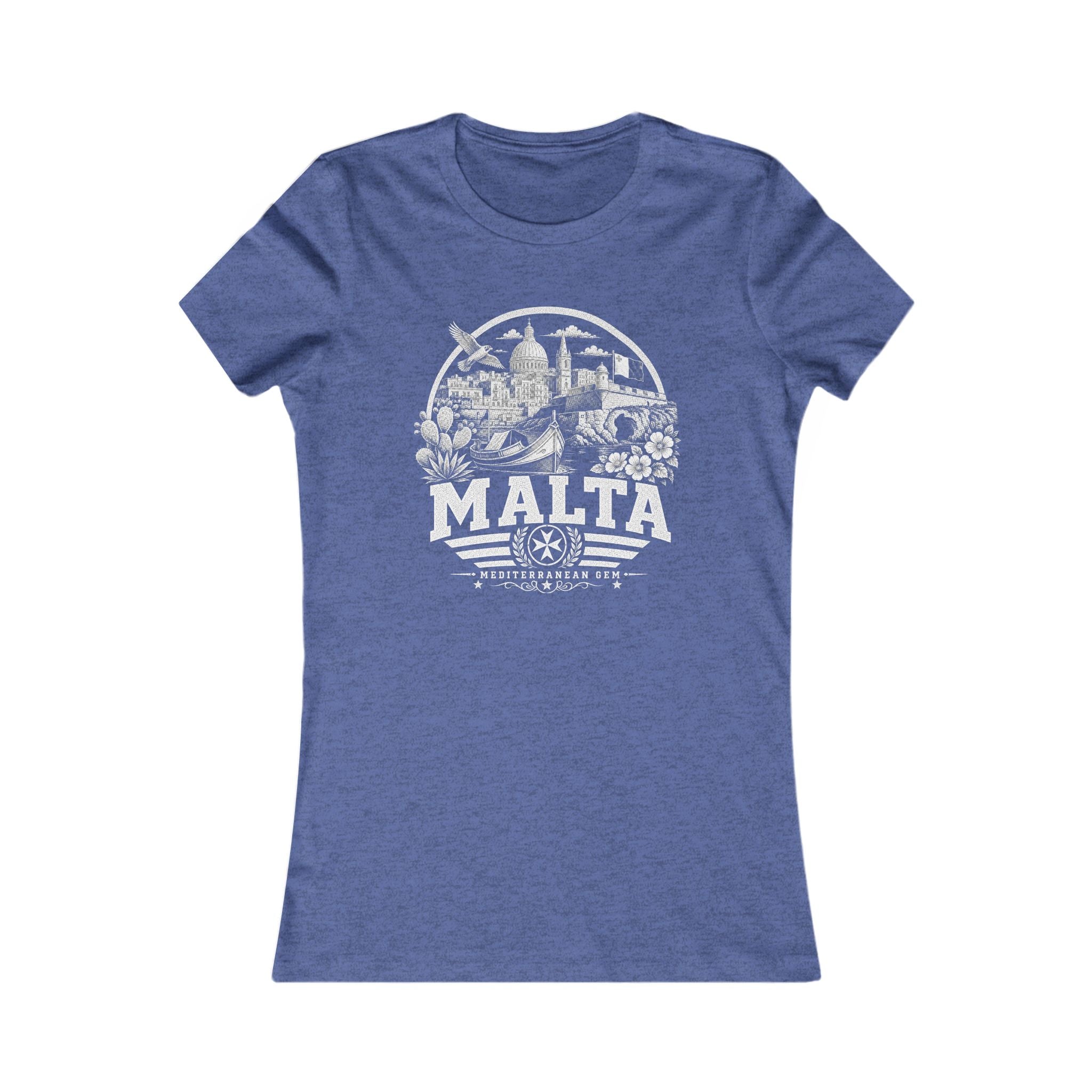 Malta vintage landmarks women's tee — iconic landmark design | Nameshi Destinations (view 13)