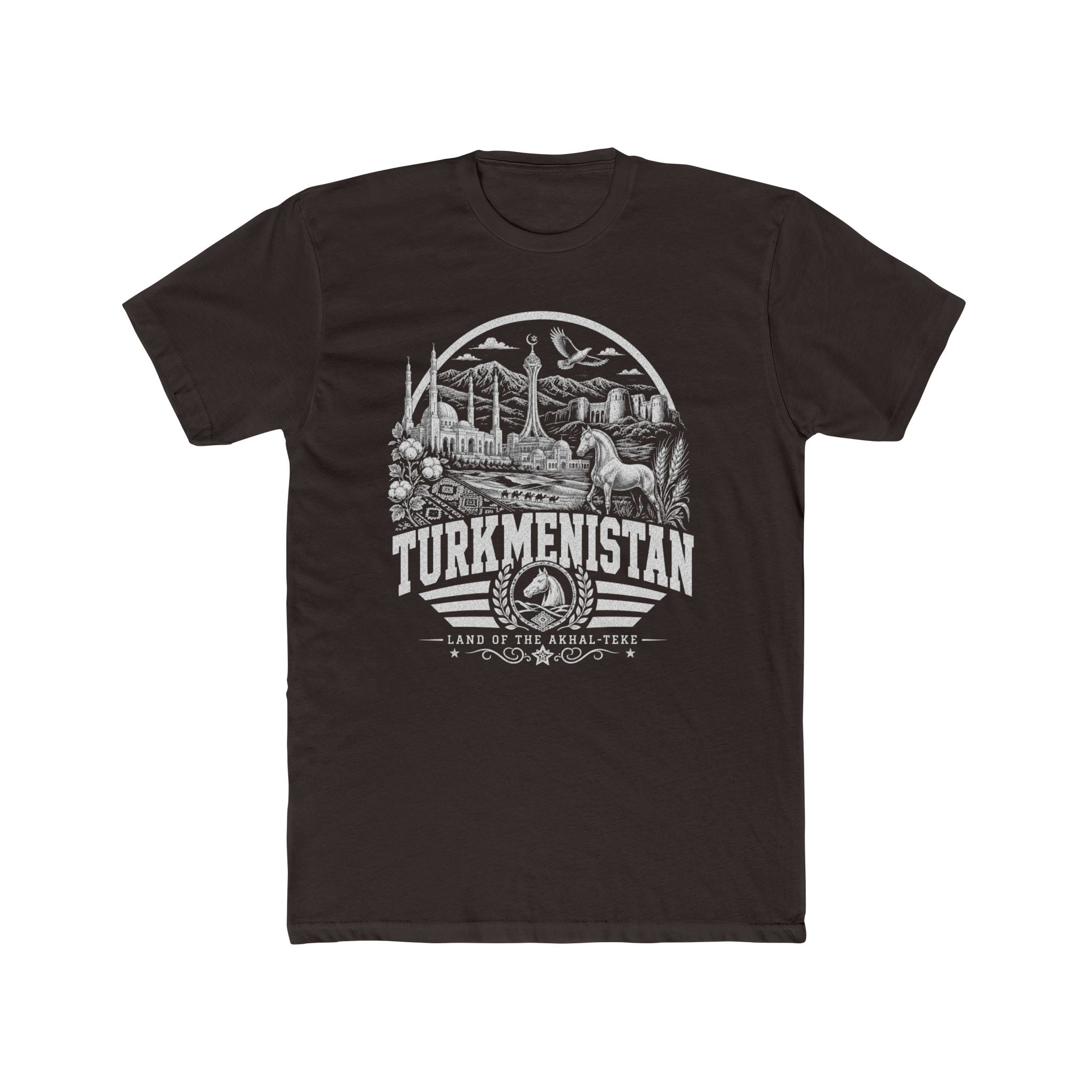 Turcomenistão, Terra do Akhal-Teke - Camiseta Masculina