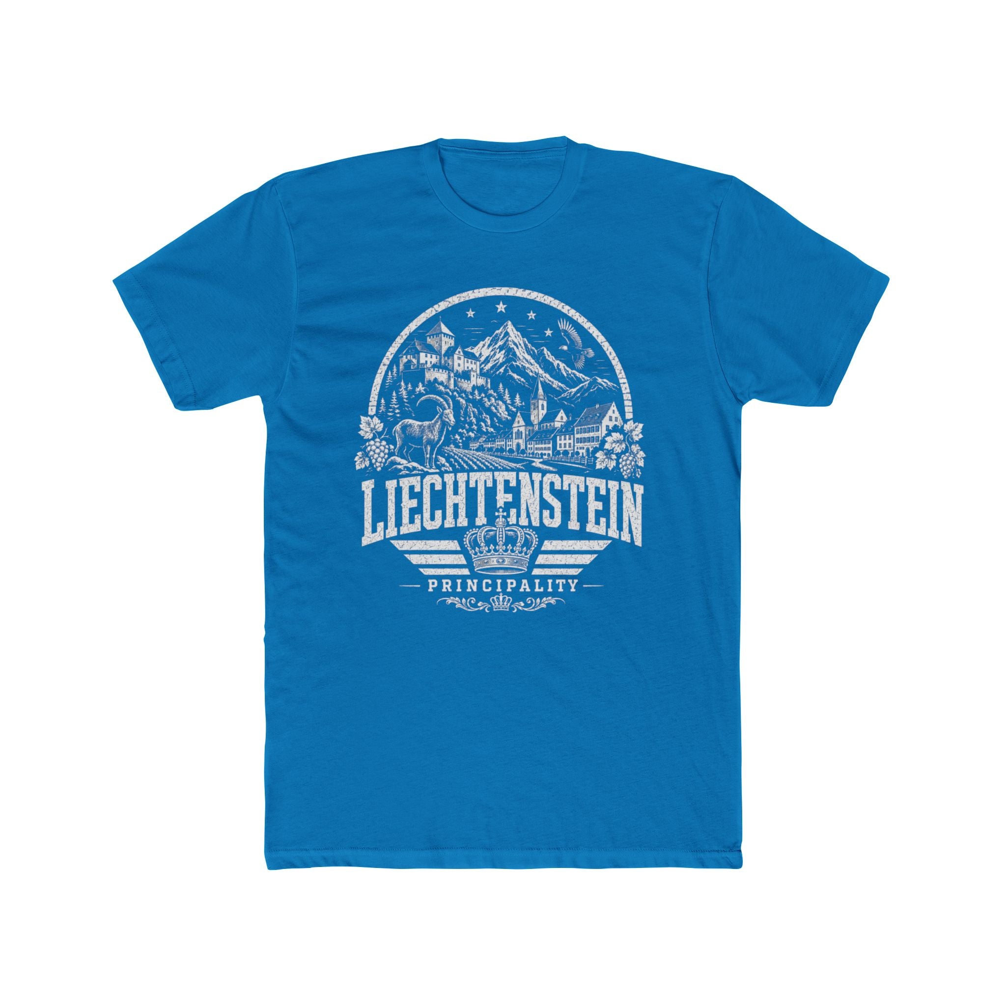 Liechtenstein vintage landmarks men's tee — iconic landmark design | Nameshi Destinations (view 9)