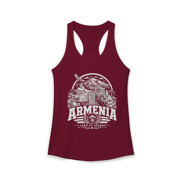 Camiseta sin mangas para mujer "Armenia, Tierra del Ararat"