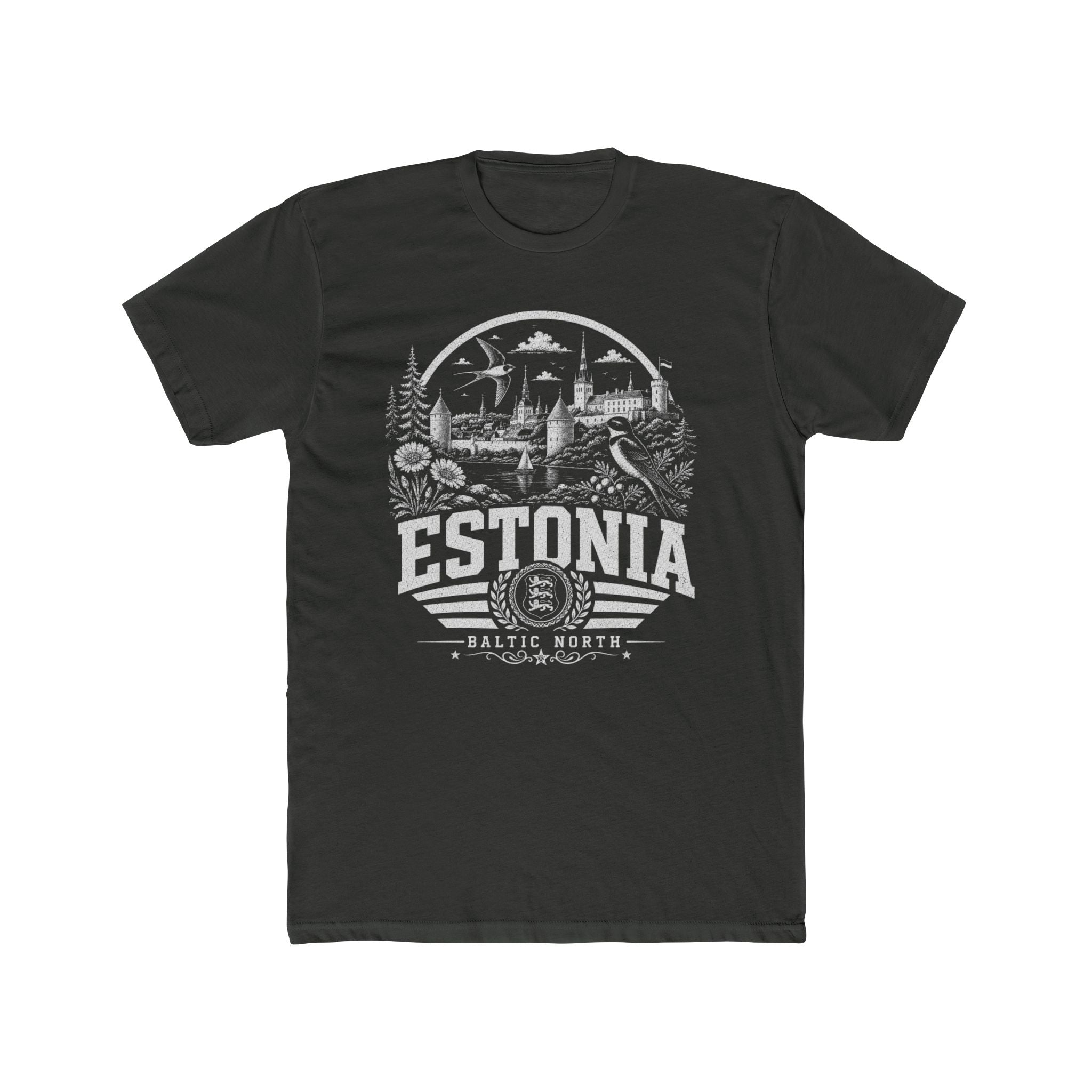 Estonia vintage landmarks men's tee — iconic landmark design | Nameshi Destinations (view 5)