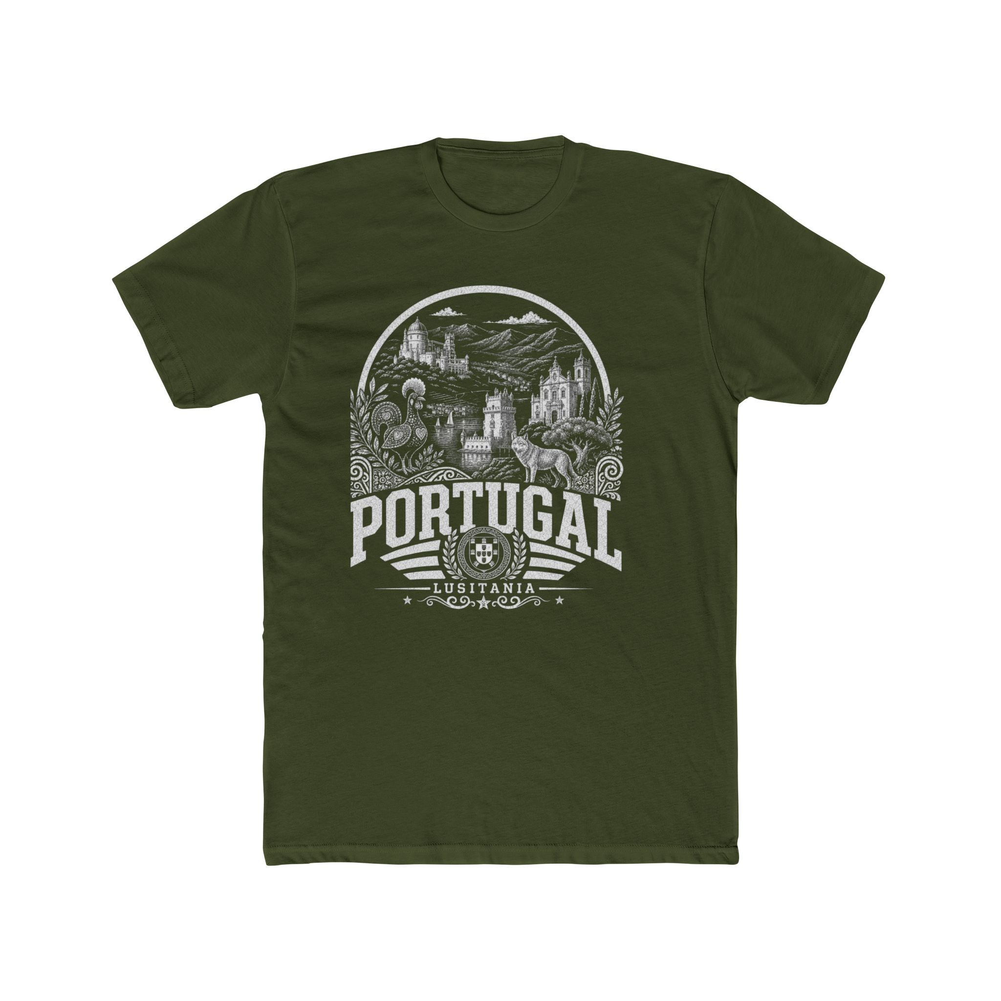 Portugal vintage landmarks men's tee — iconic landmark design | Nameshi Destinations (view 4)