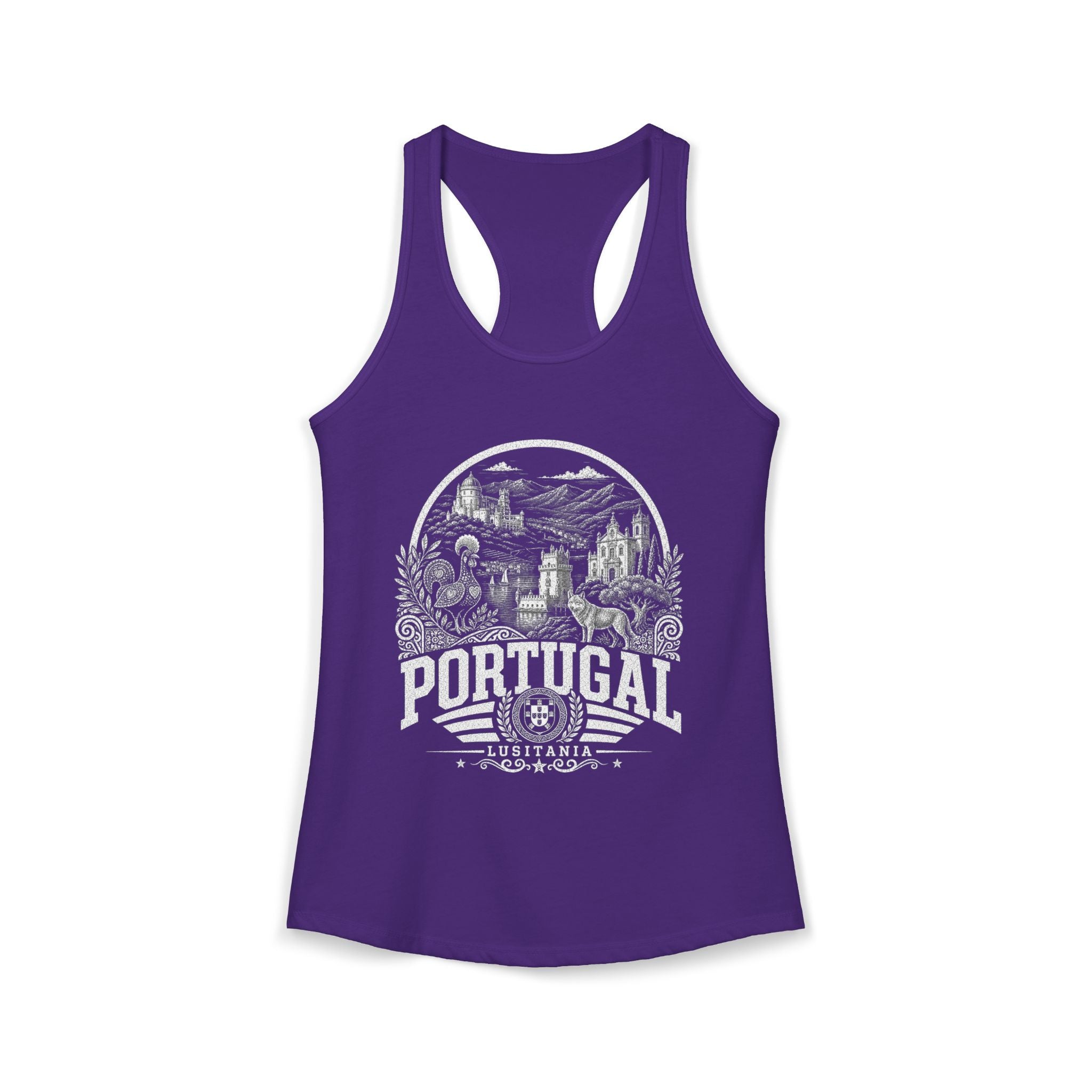 Portugal vintage landmarks tank top — iconic landmark design | Nameshi Destinations (view 13)