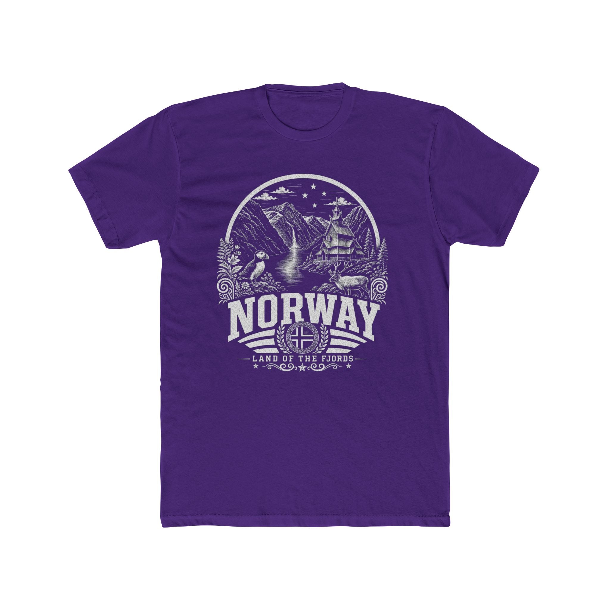 Norway vintage landmarks men's tee — iconic landmark design | Nameshi Destinations (view 13)