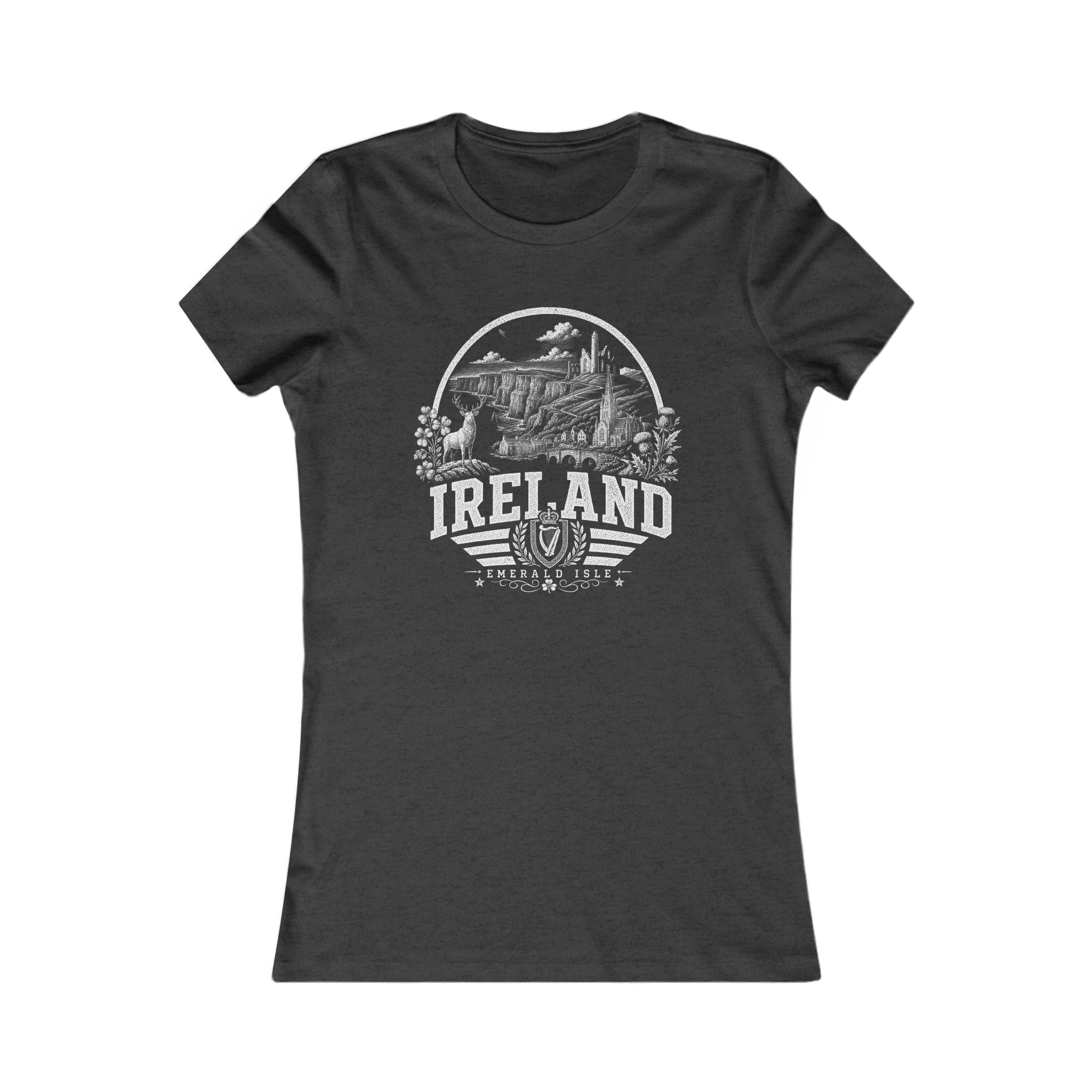 Ireland vintage landmarks women's tee — iconic landmark design | Nameshi Destinations (view 4)