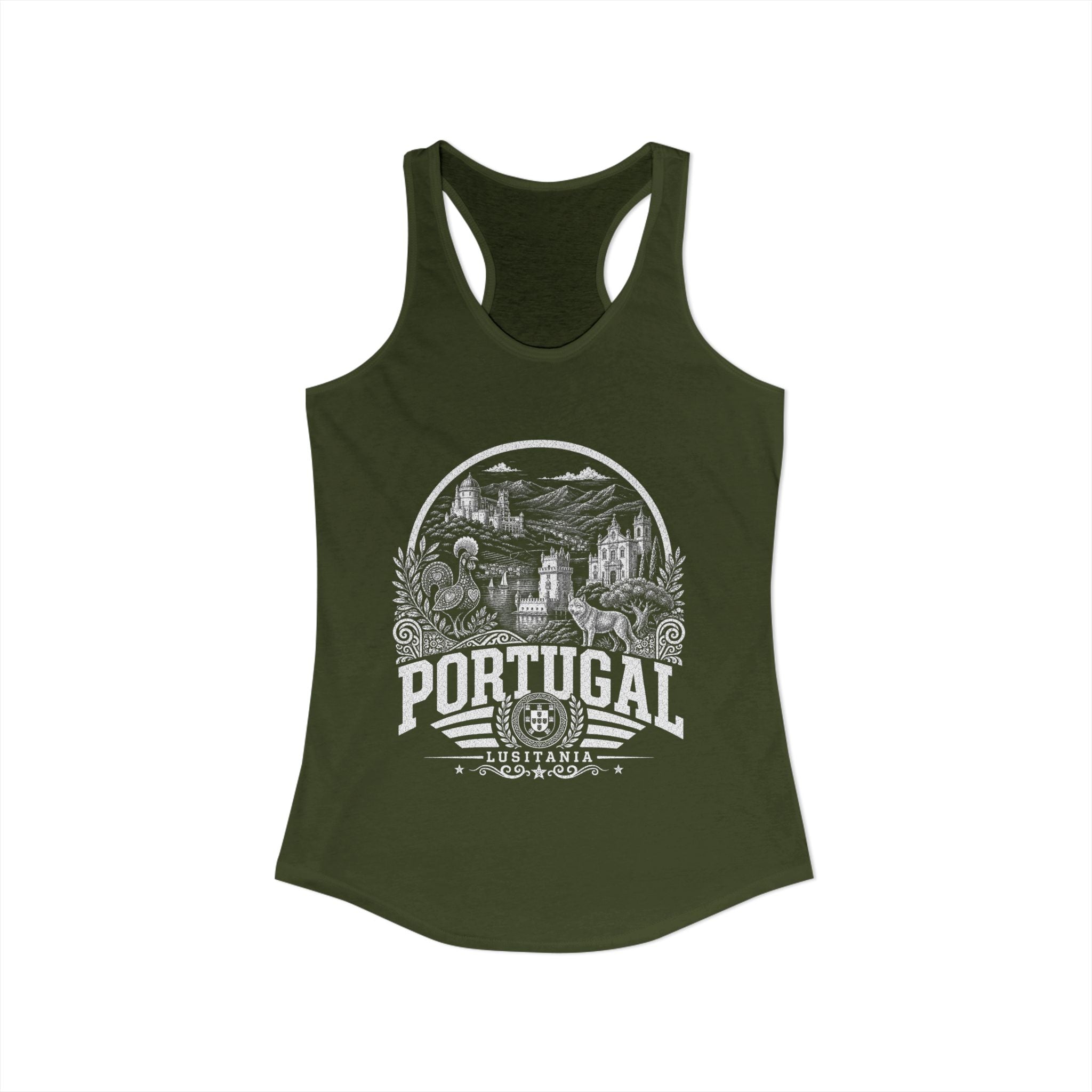 Portugal vintage landmarks tank top — iconic landmark design | Nameshi Destinations (view 29)