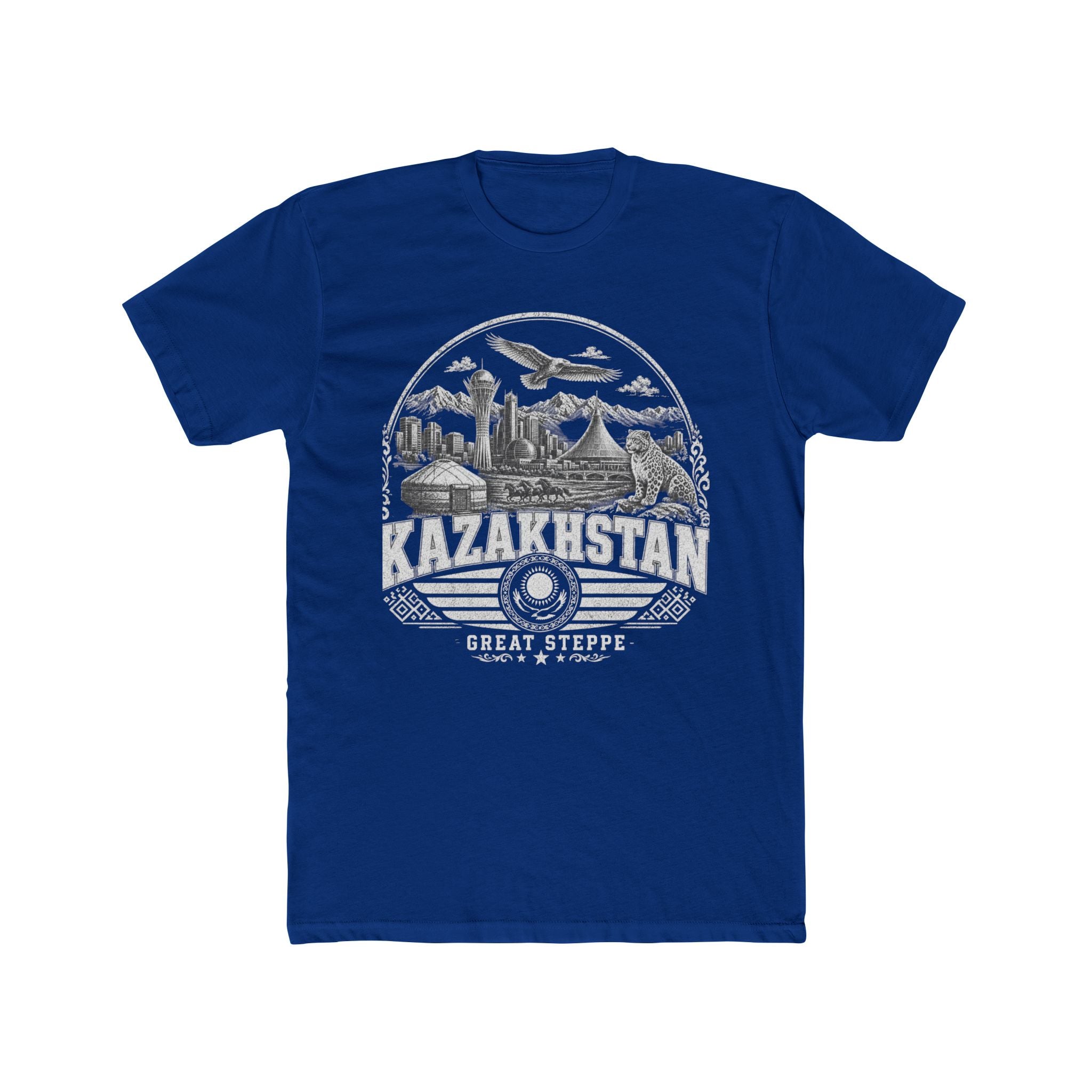 Kazakhstan vintage landmarks men's tee — iconic landmark design | Nameshi Destinations (view 11)