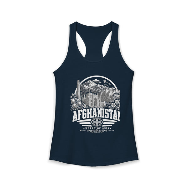 Camiseta de tirantes para mujer "Corazón de Asia" de Afganistán