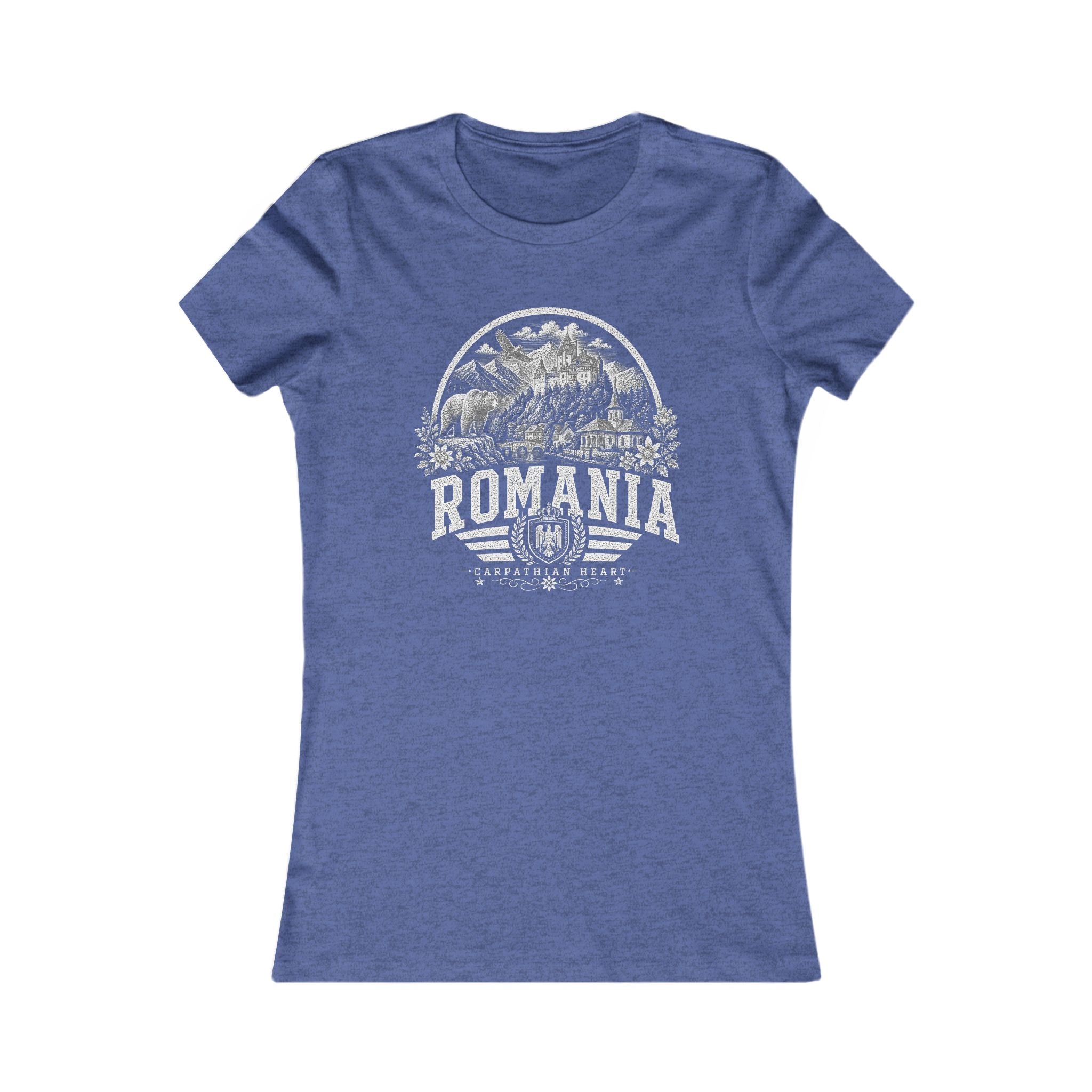 Romania vintage landmarks women's tee — iconic landmark design | Nameshi Destinations (view 13)