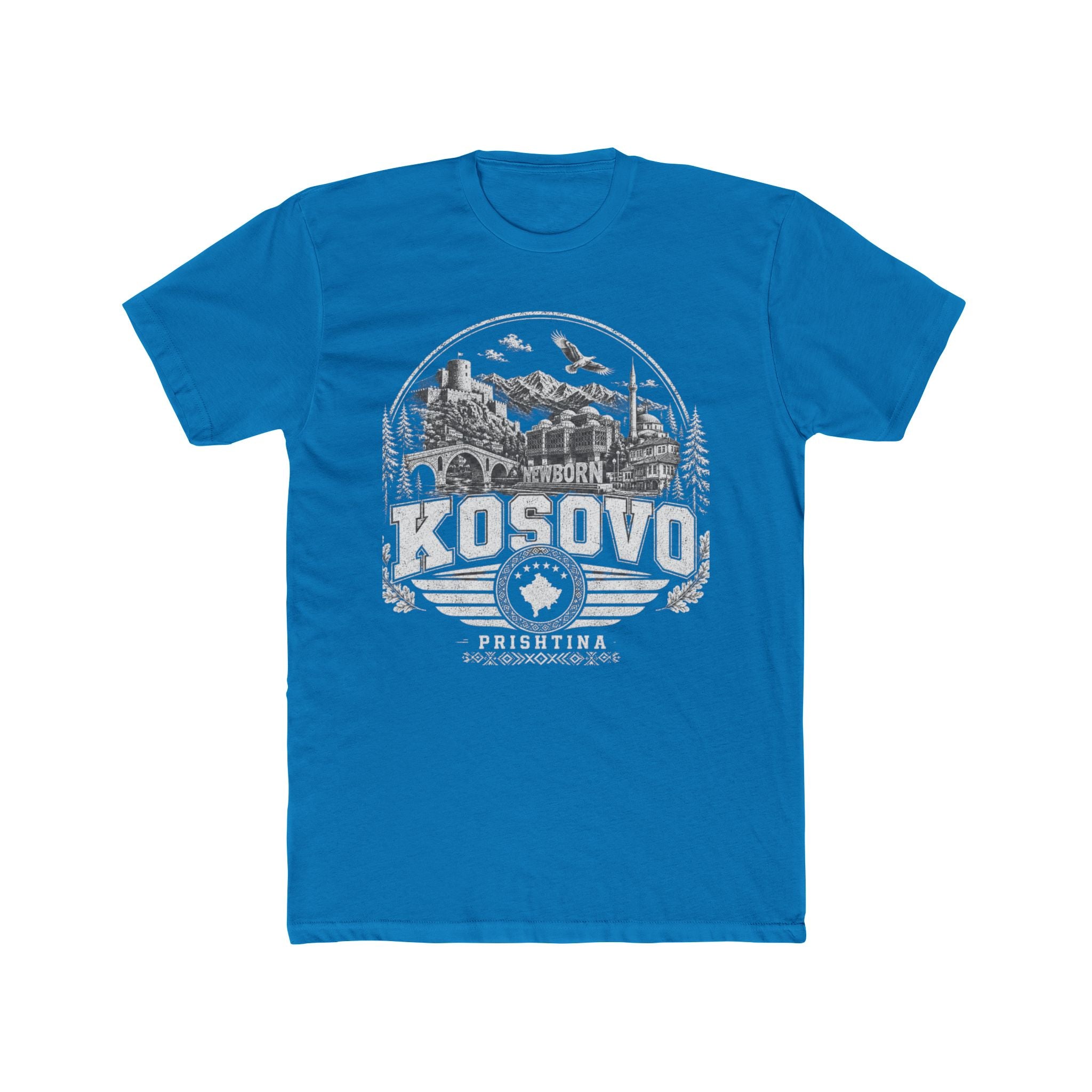 Kosovo vintage landmarks men's tee — iconic landmark design | Nameshi Destinations (view 9)